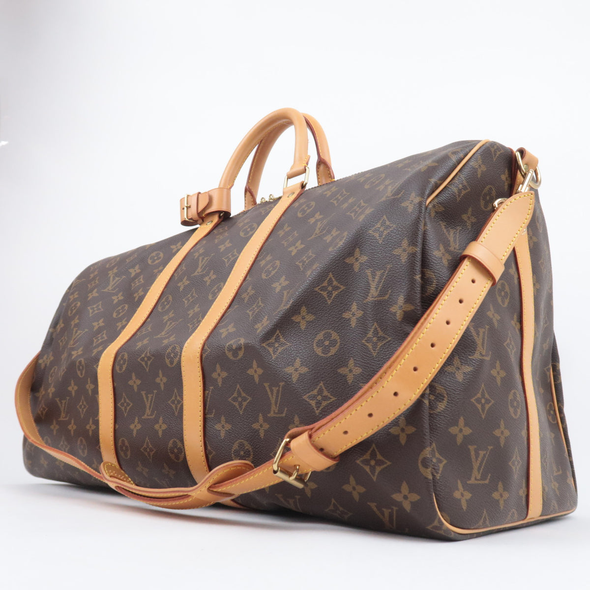 Louis Vuitton Monogram Keepall Bandouliere 55 Travel Bag M41414