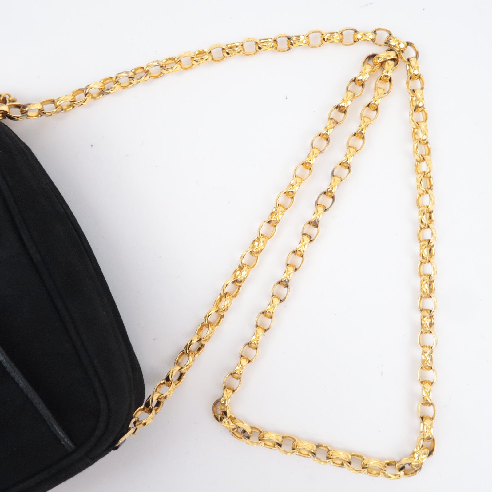 CHANEL Mademoiselle Suede Tassel Chain Shoulder Bag