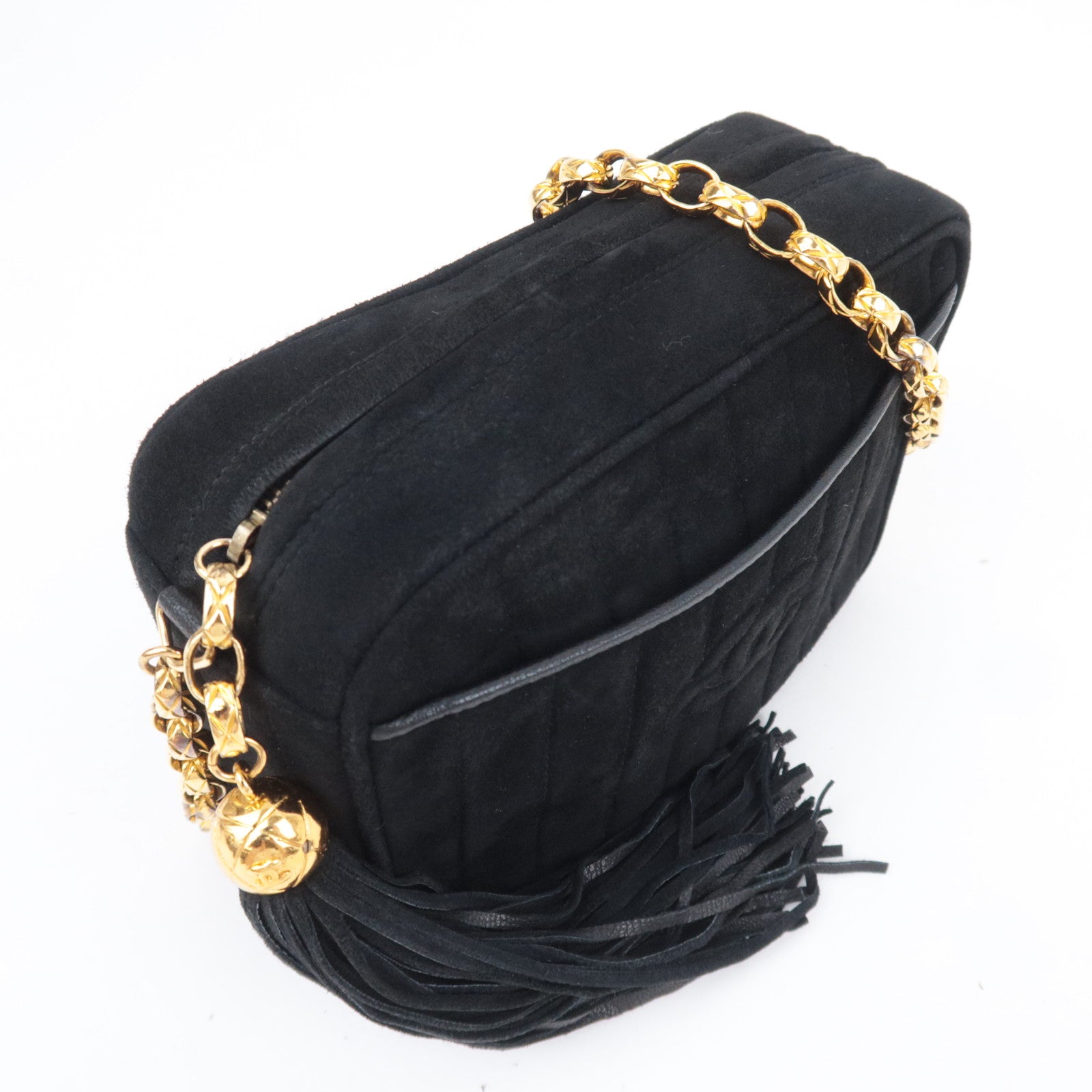 CHANEL Mademoiselle Suede Tassel Chain Shoulder Bag