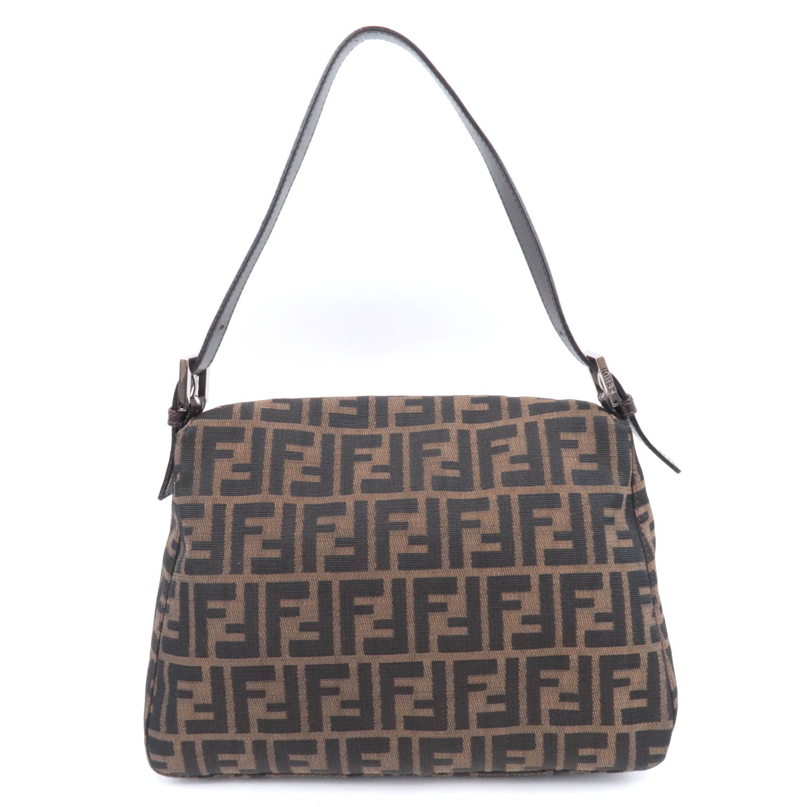 FENDI Zucca Mamma Baguette Bag Canvas Brown 26325