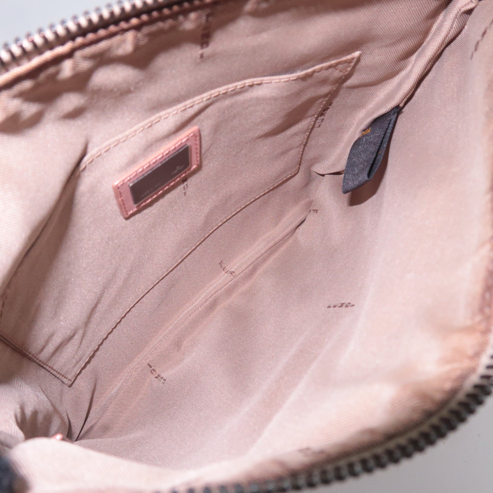 FENDI Zucchino Shoulder Bag Canvas Pink 8BT047
