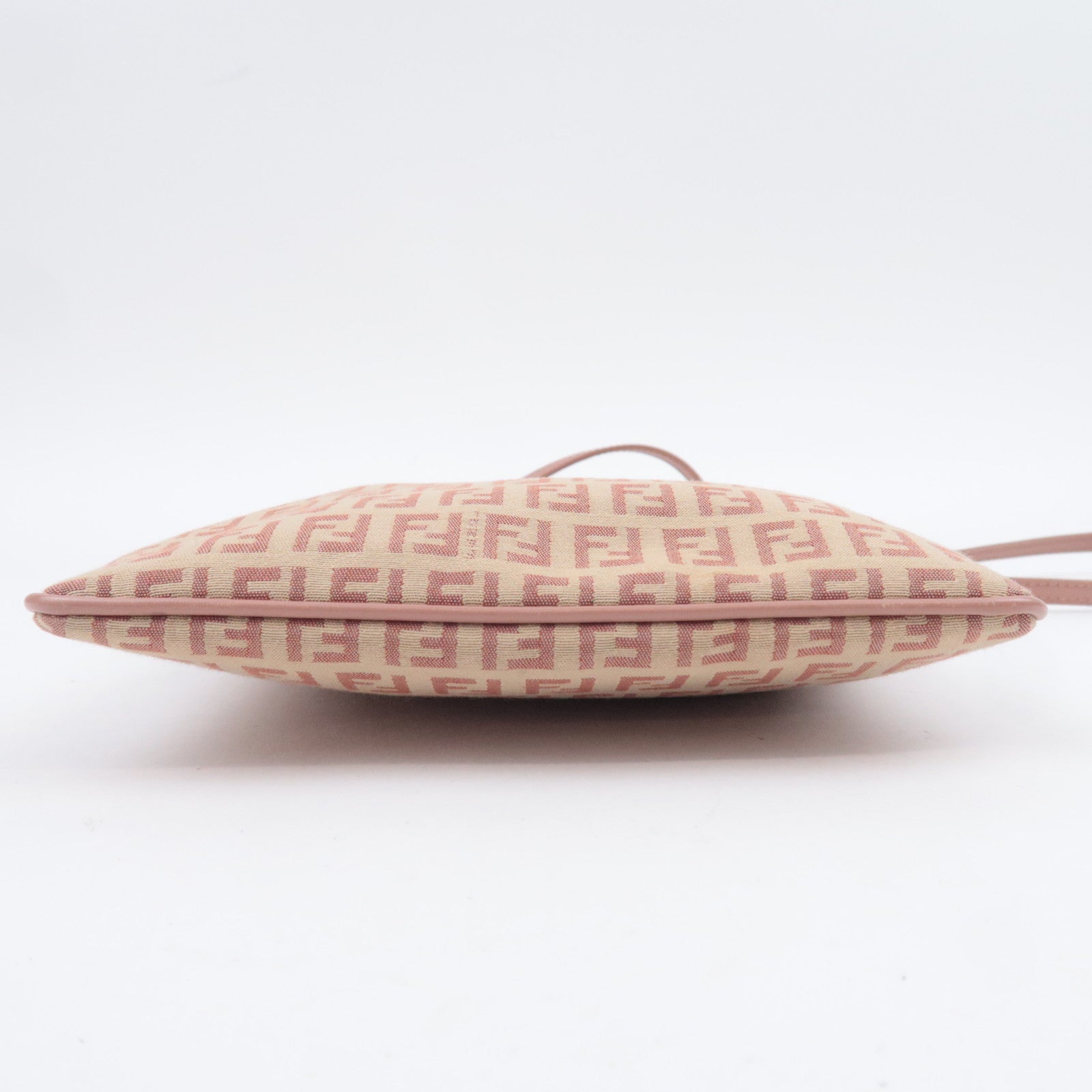 FENDI Zucchino Shoulder Bag Canvas Pink 8BT047