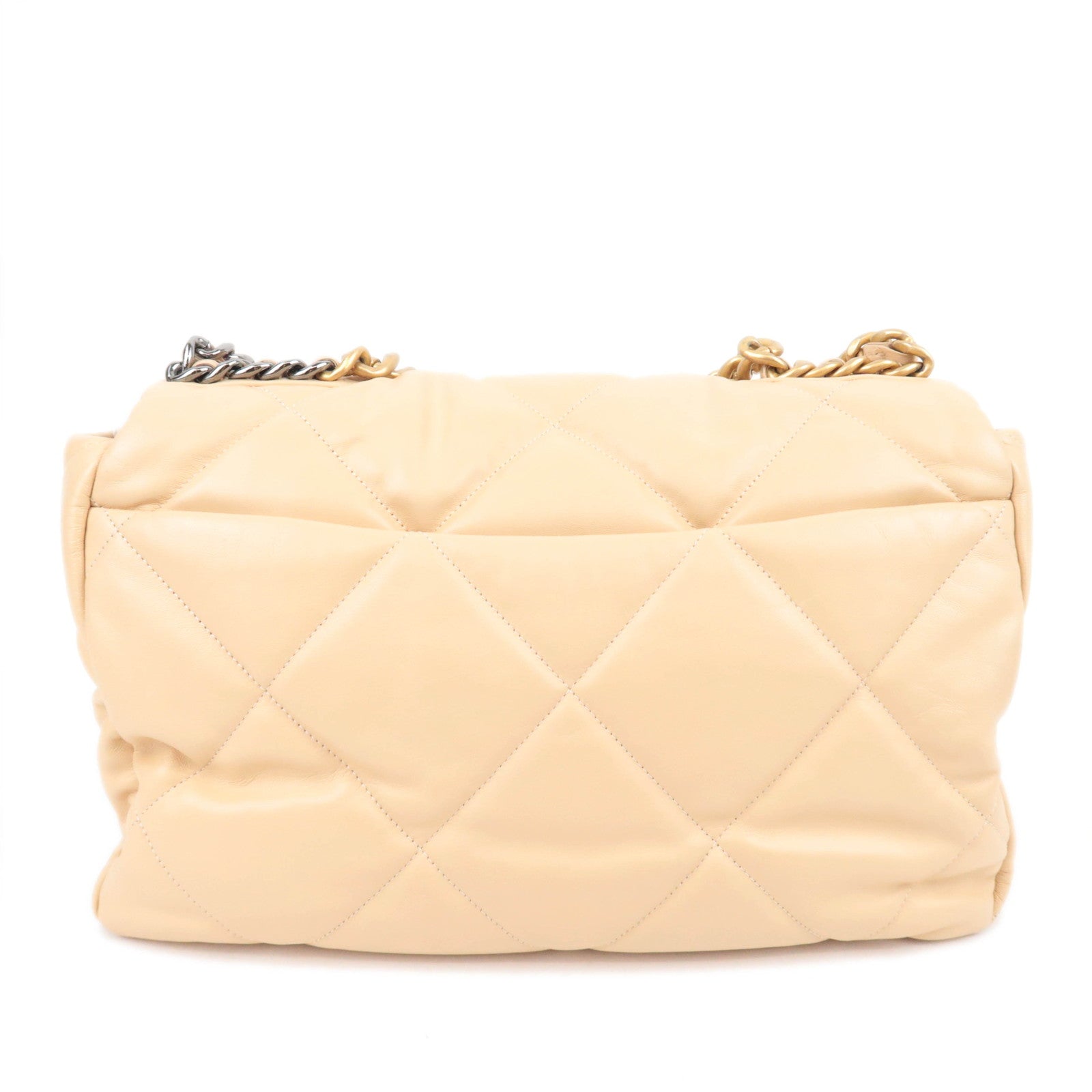 CHANEL 19 Dixneuf Maxi Lambskin Chain Shoulder Bag AS1162