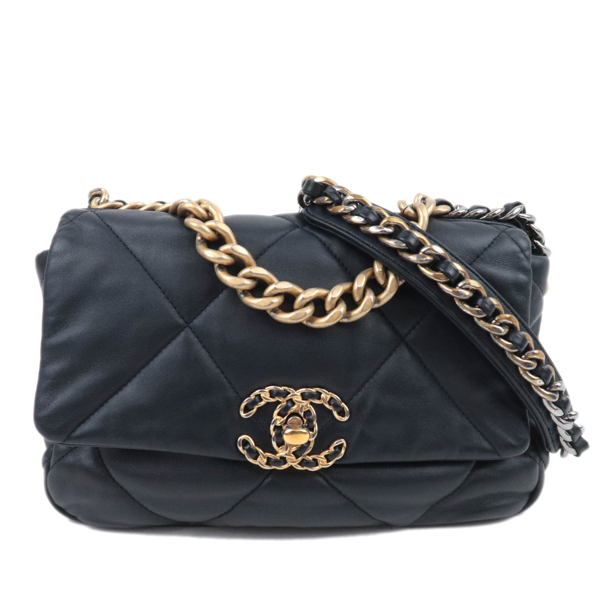 CHANEL 19 Dixneuf Small Lambskin Chain Shoulder Bag AS116092135