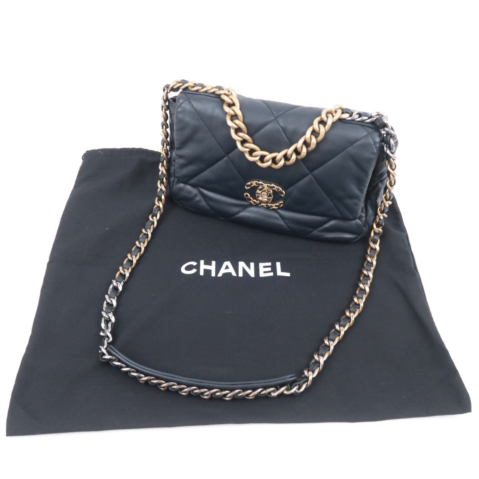 CHANEL 19 Dixneuf Small Lambskin Chain Shoulder Bag AS1160