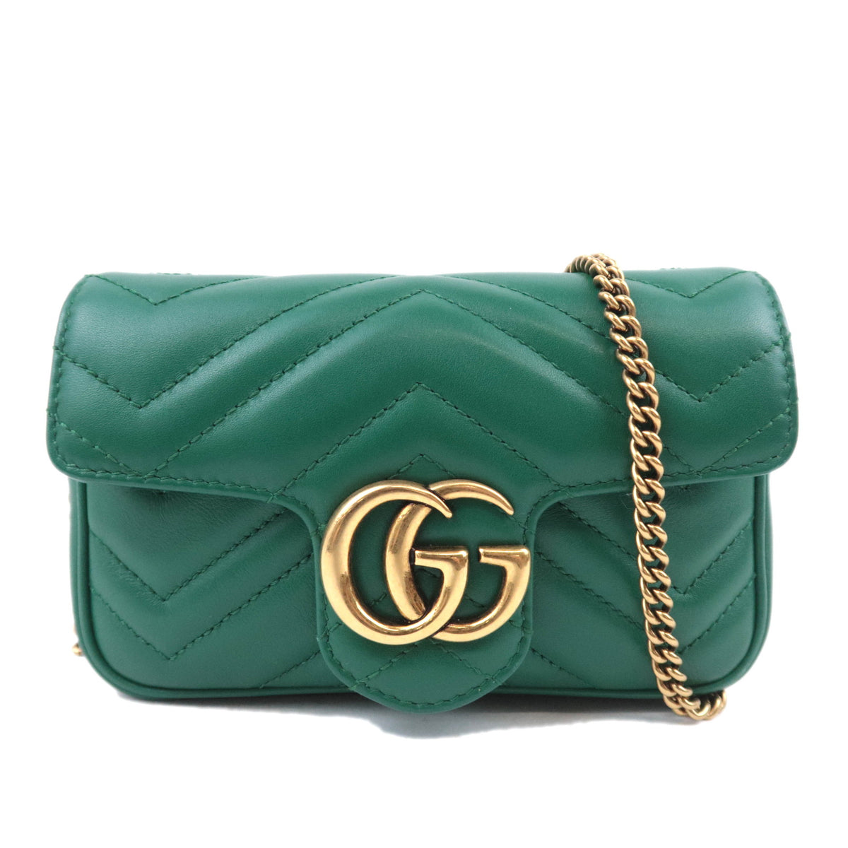 GUCCI GG Marmont Leather Chain Shoulder Bag 47643392136