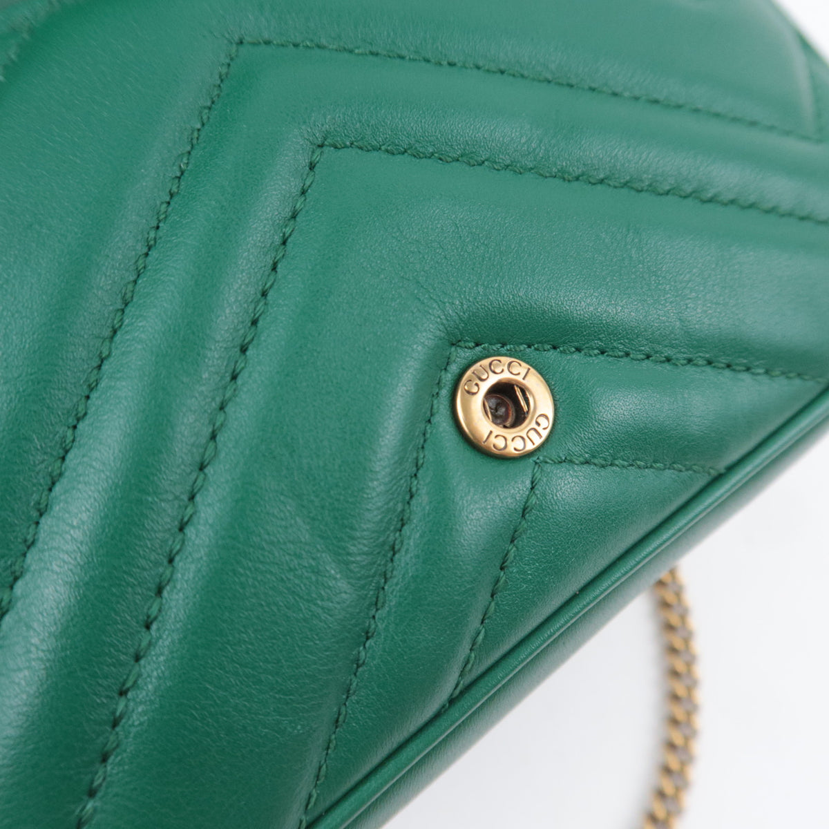 GUCCI GG Marmont Leather Chain Shoulder Bag 476433