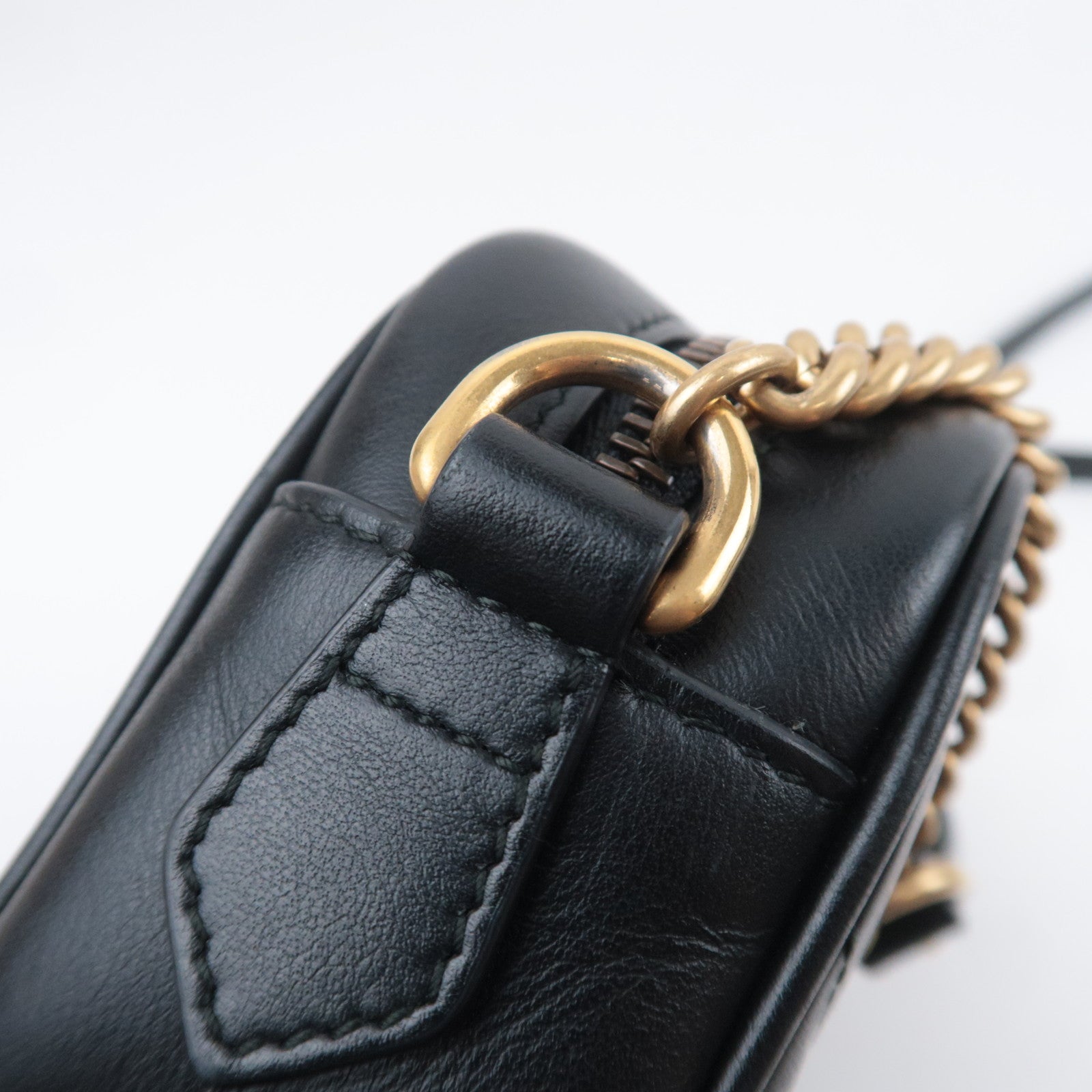 GUCCI GG Marmont Leather Chain Shoulder Bag 448065