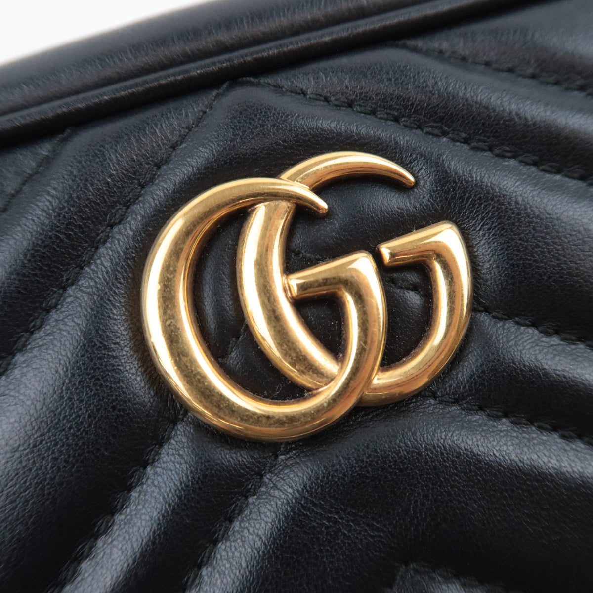 GUCCI GG Marmont Leather Chain Shoulder Bag 448065