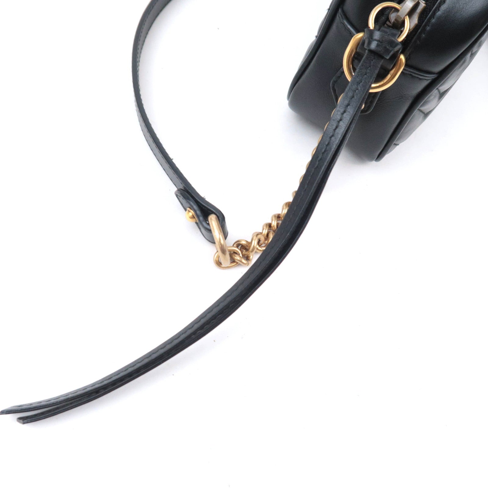GUCCI GG Marmont Leather Chain Shoulder Bag 448065