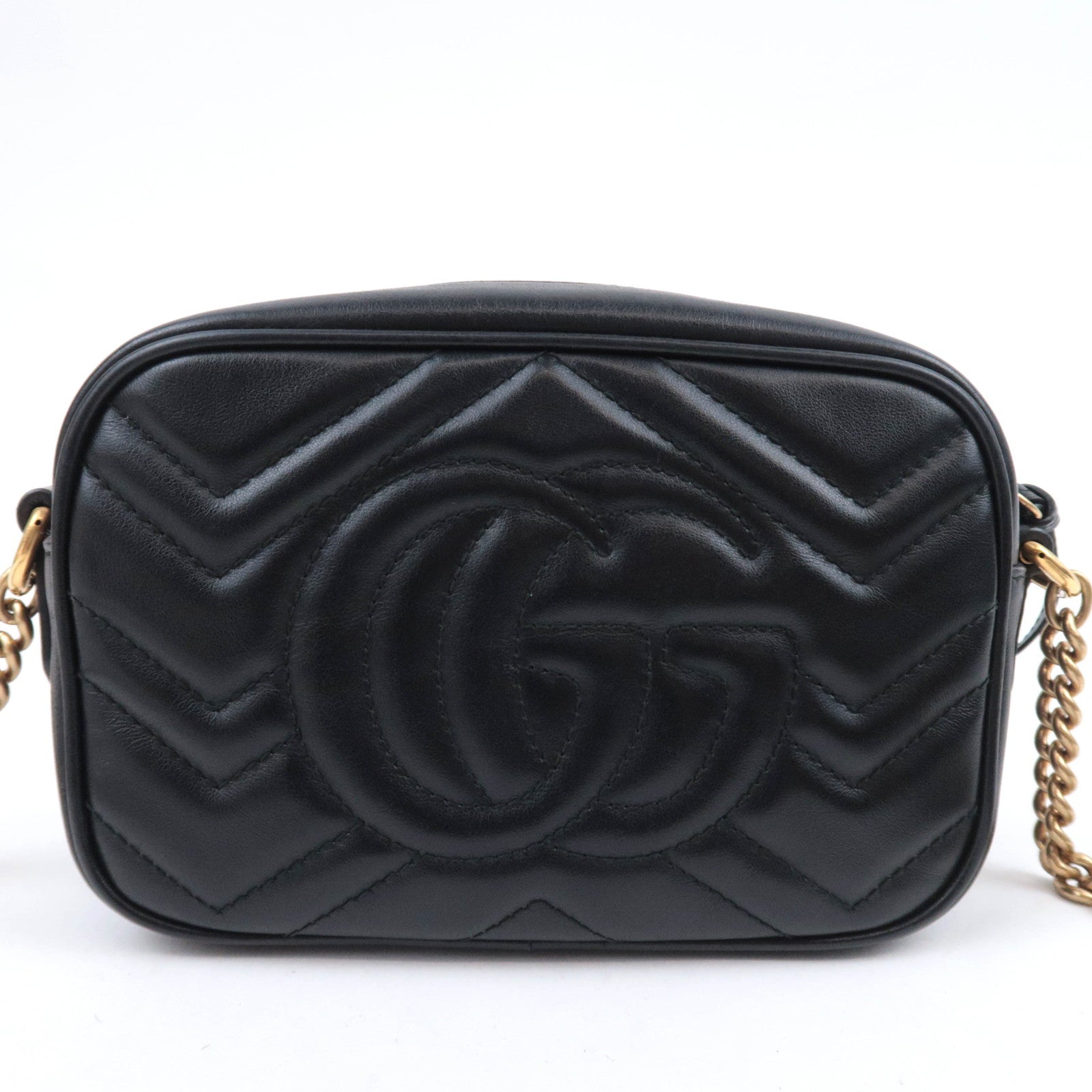 GUCCI GG Marmont Leather Chain Shoulder Bag 448065