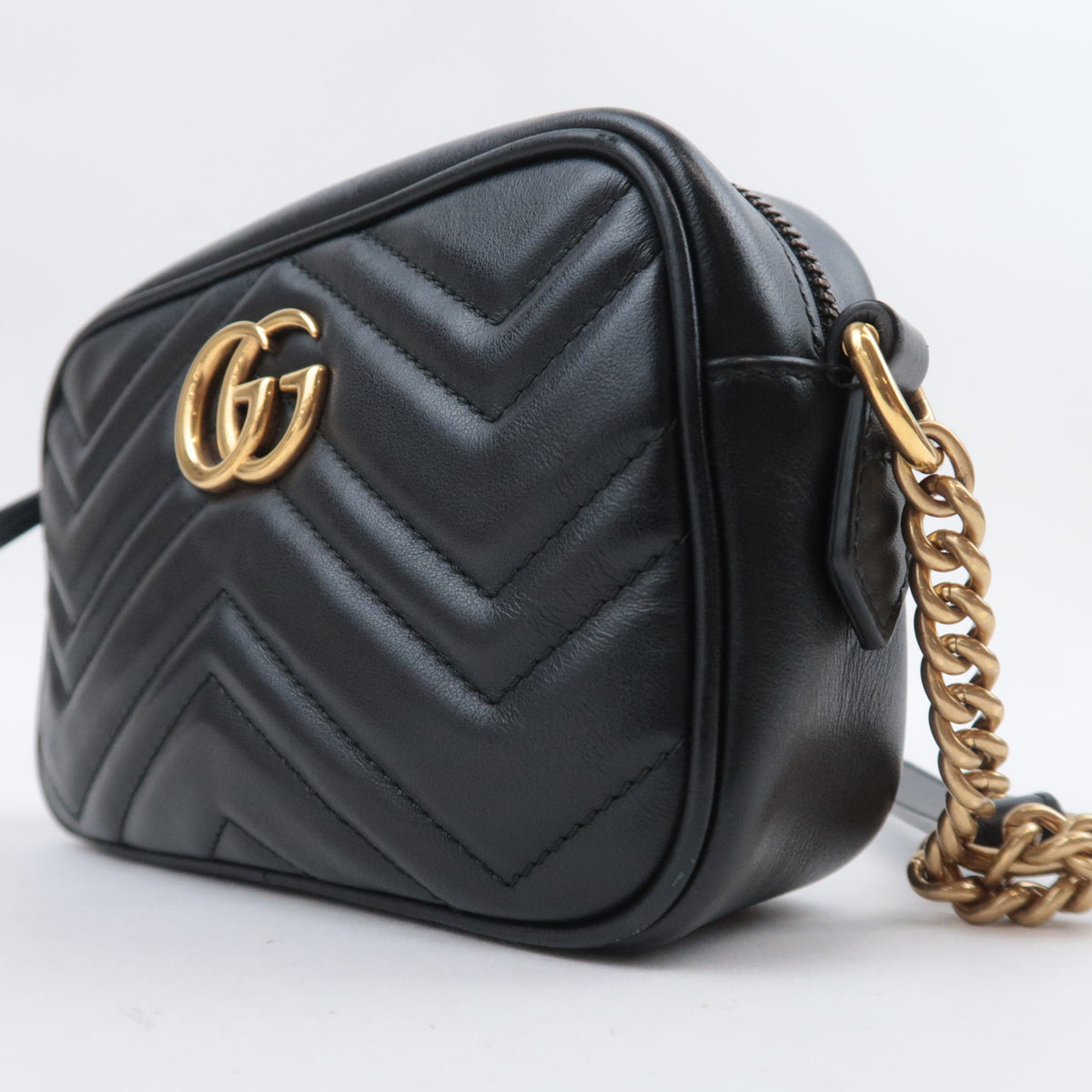 GUCCI GG Marmont Leather Chain Shoulder Bag 448065