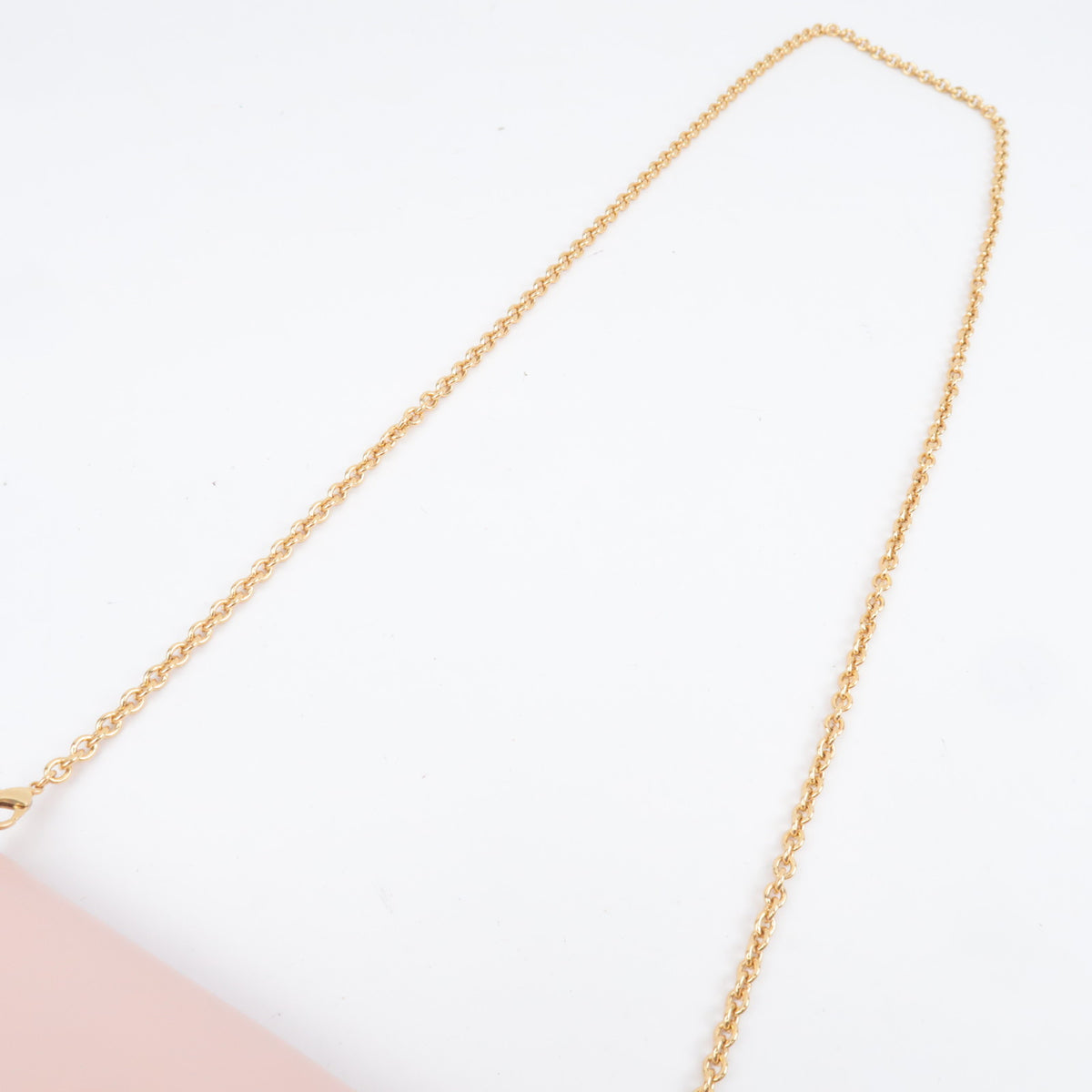 FENDI Leather Chain Shoulder Bag Pink 8M0276