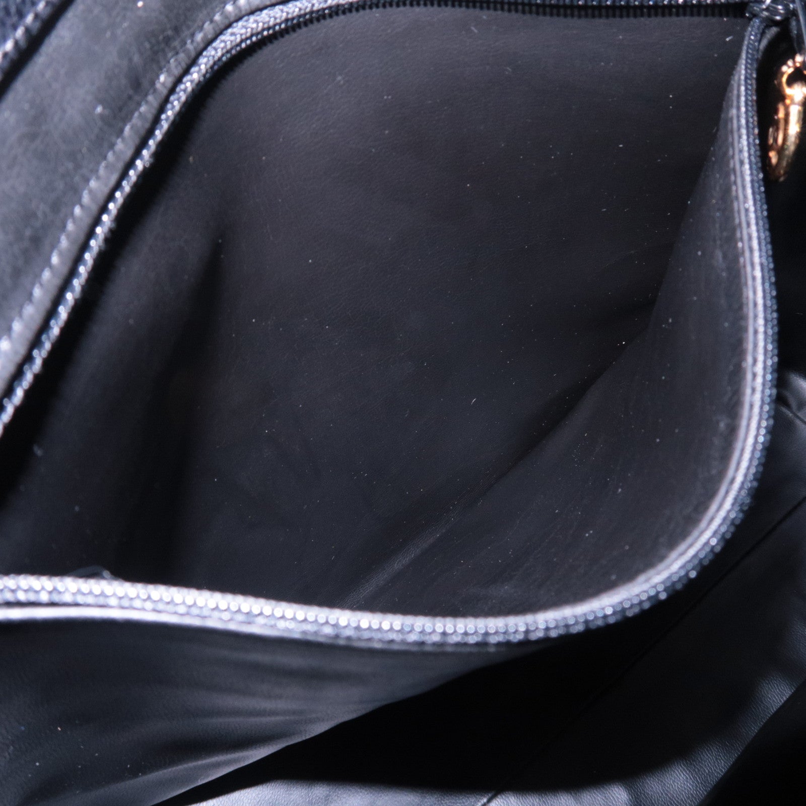 CHANEL Chain Tote Bag Caviarskin Black