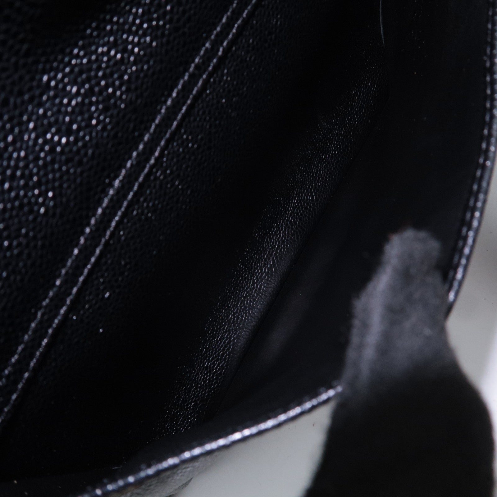 CHANEL Chain Tote Bag Caviarskin Black