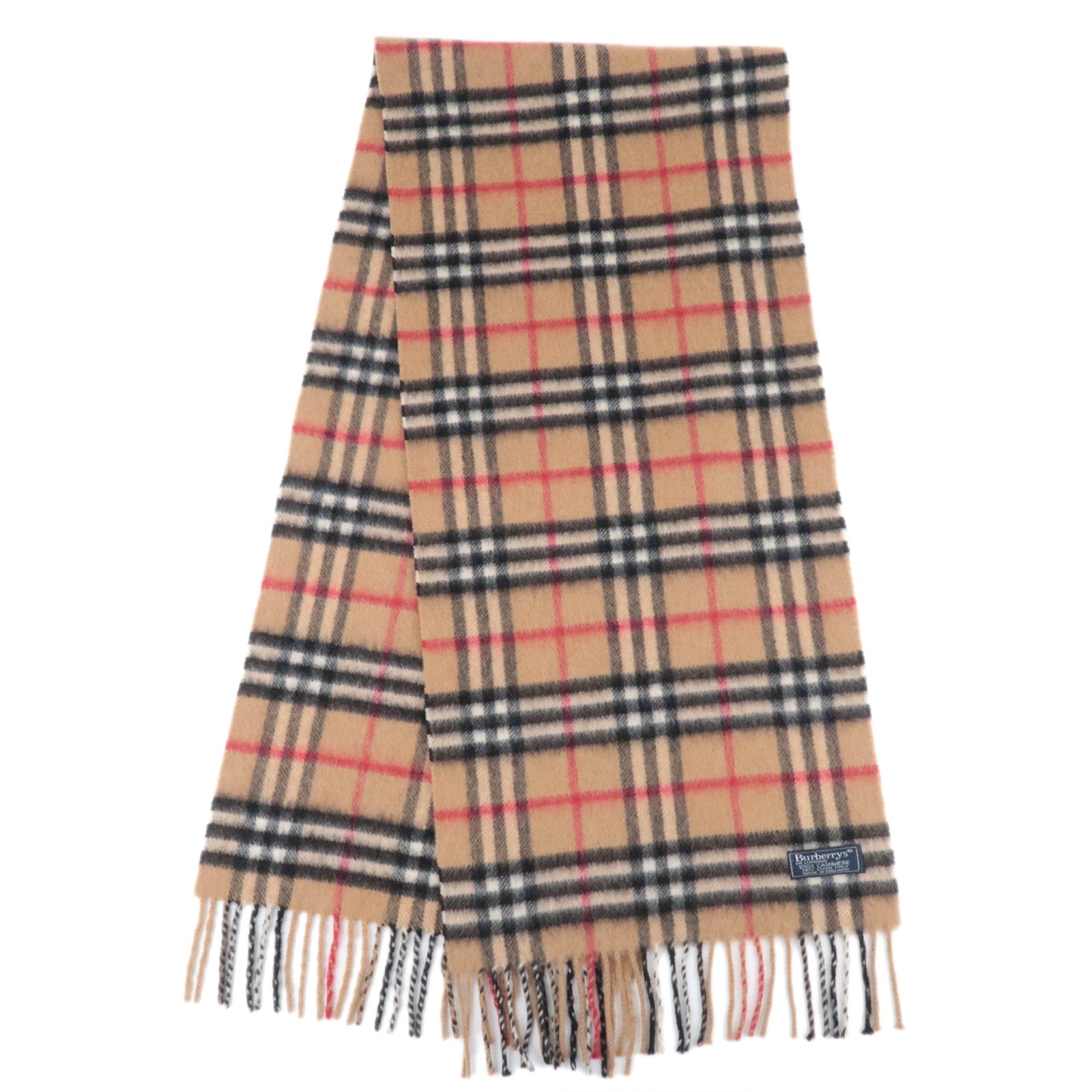 BURBERRY burberrys Nova Plaid Scarf Cashmere Beige92157
