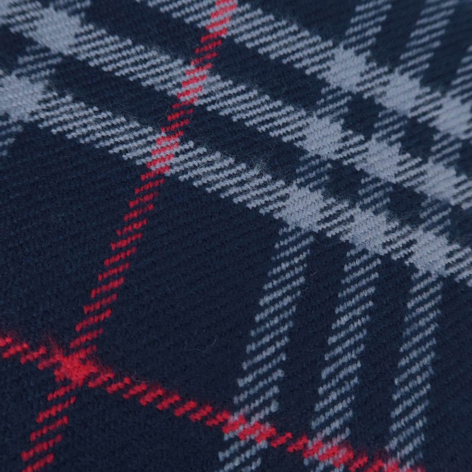 BURBERRY burberrys Nova Plaid Scarf Fringe Navy