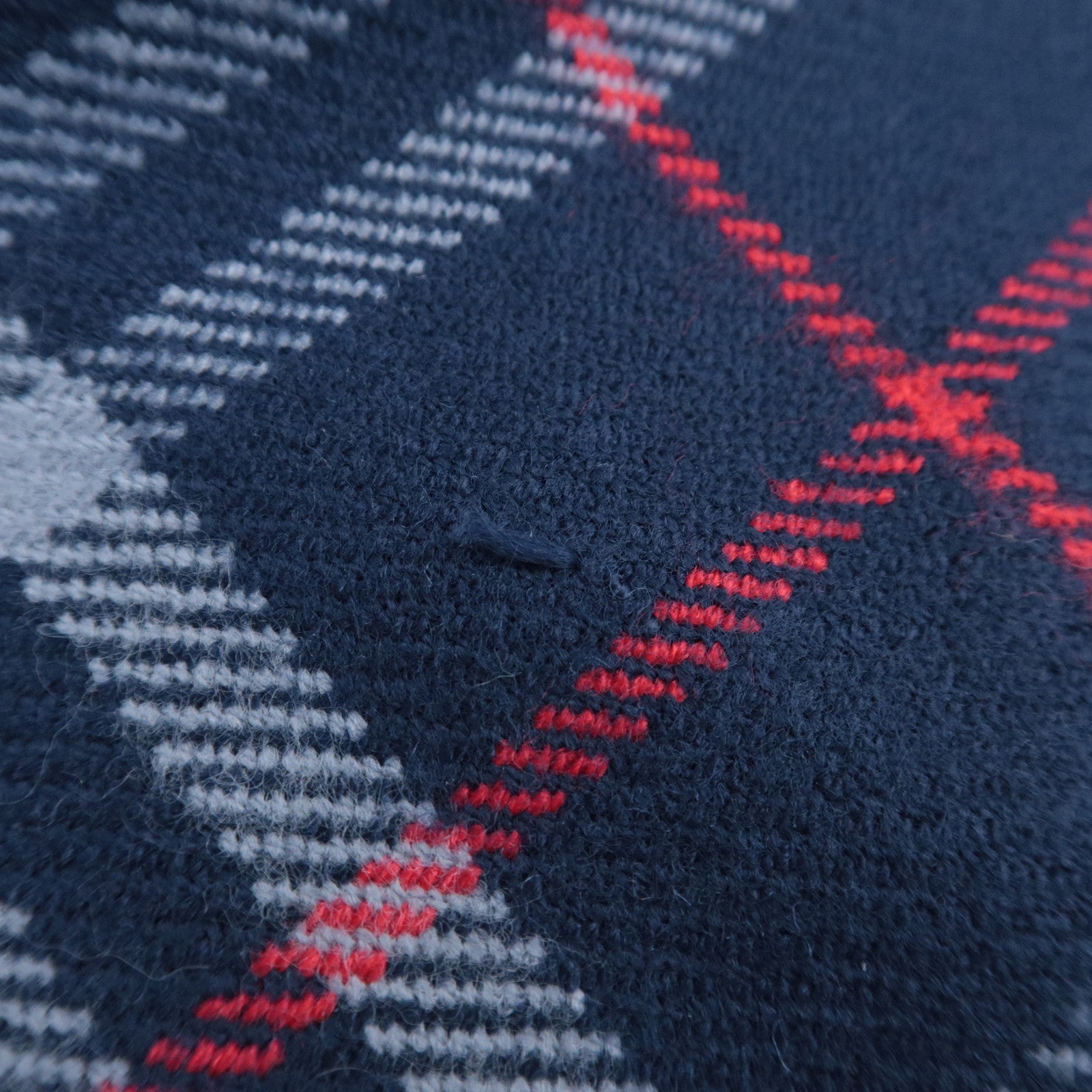 BURBERRY burberrys Nova Plaid Scarf Fringe Navy