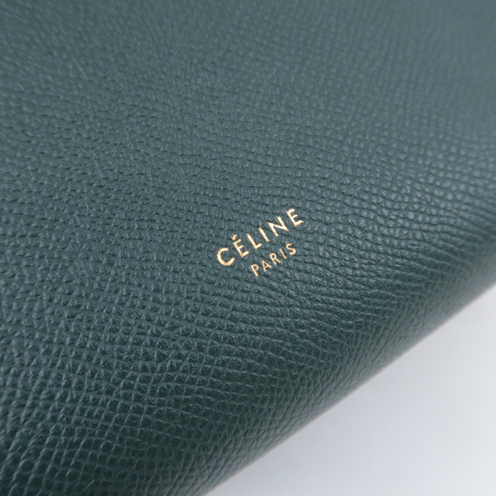 CELINE Belt Bag Mini 2Way Leather Handbag Green
