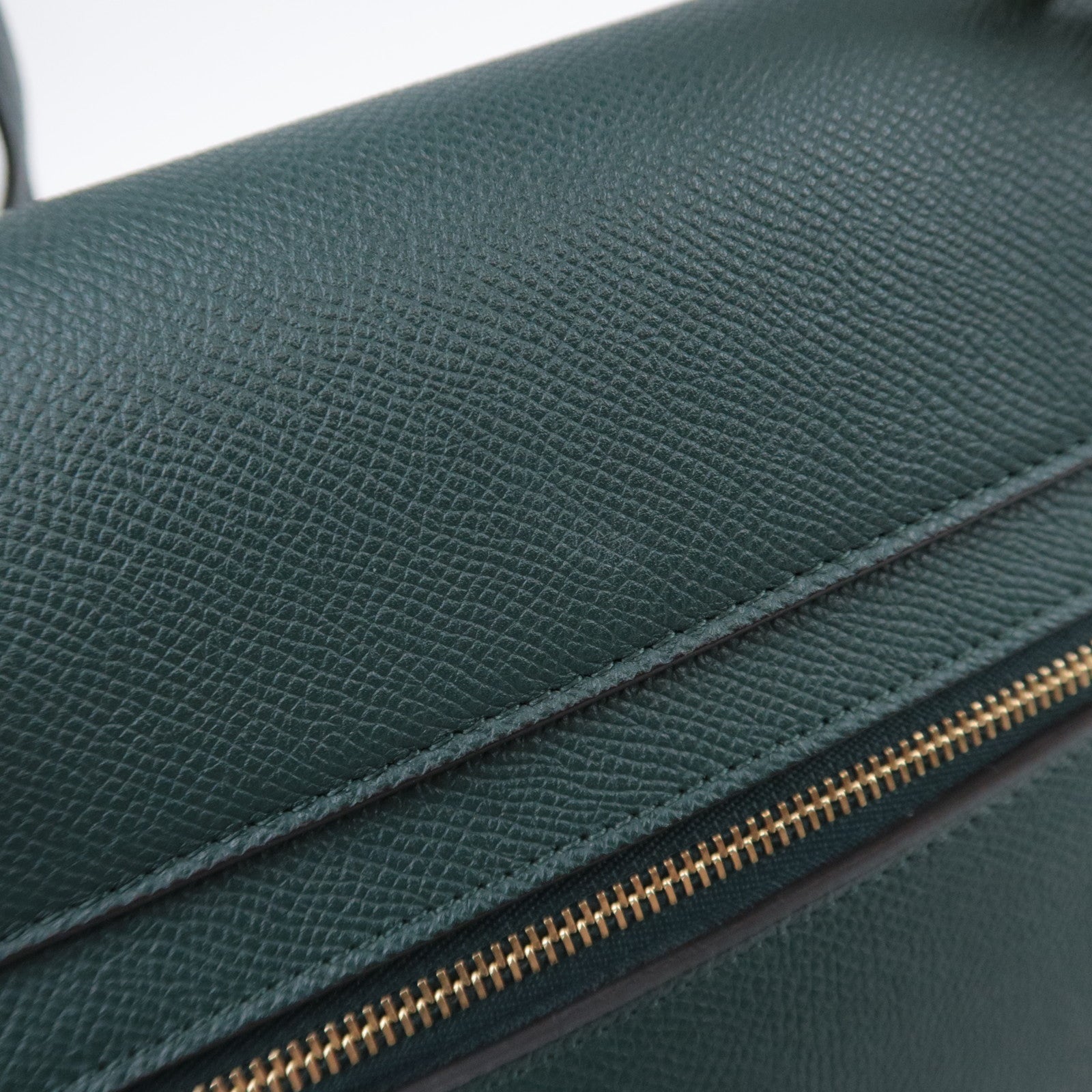 CELINE Belt Bag Mini 2Way Leather Handbag Green