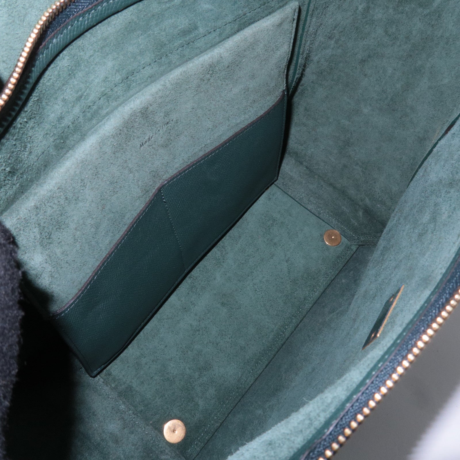 CELINE Belt Bag Mini 2Way Leather Handbag Green