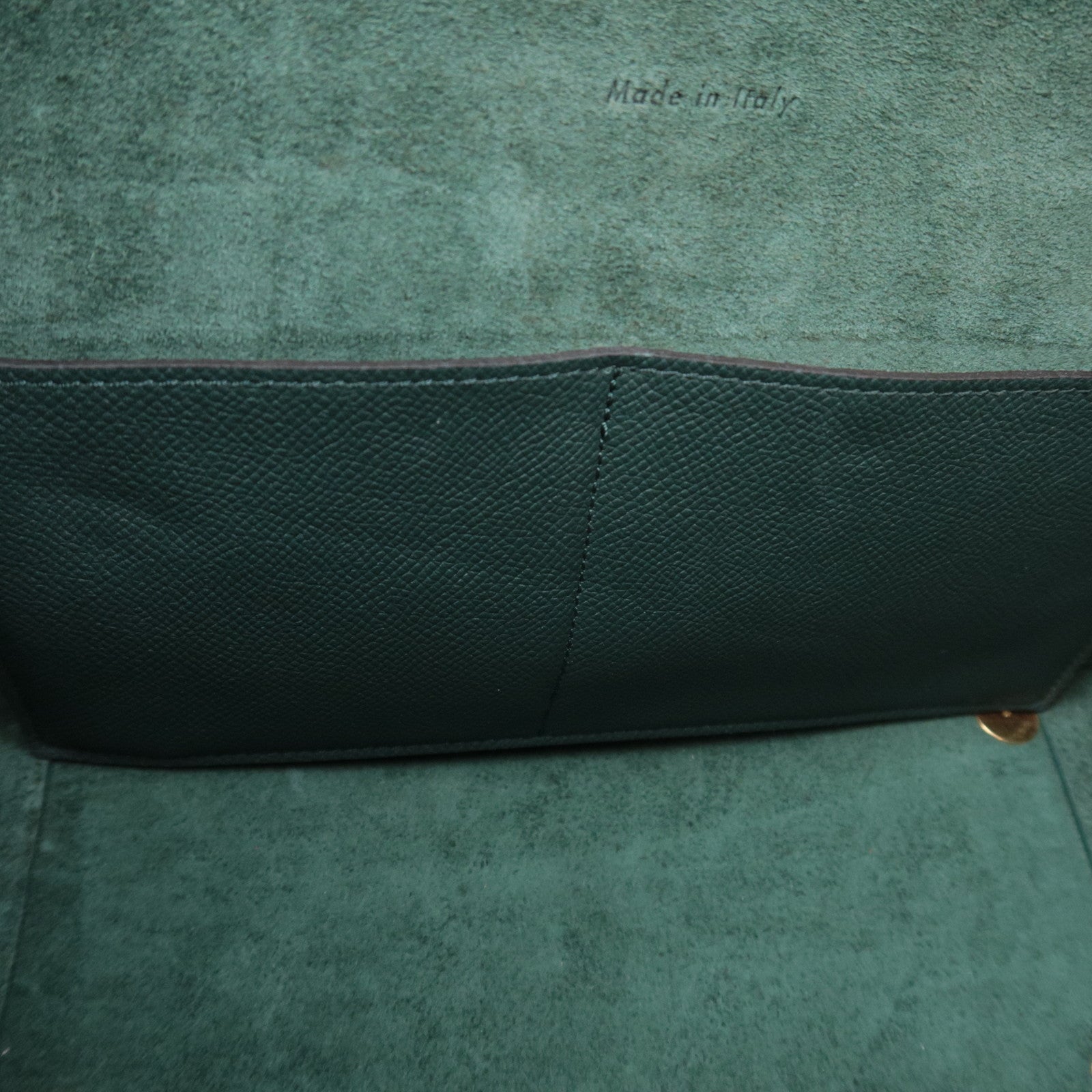 CELINE Belt Bag Mini 2Way Leather Handbag Green
