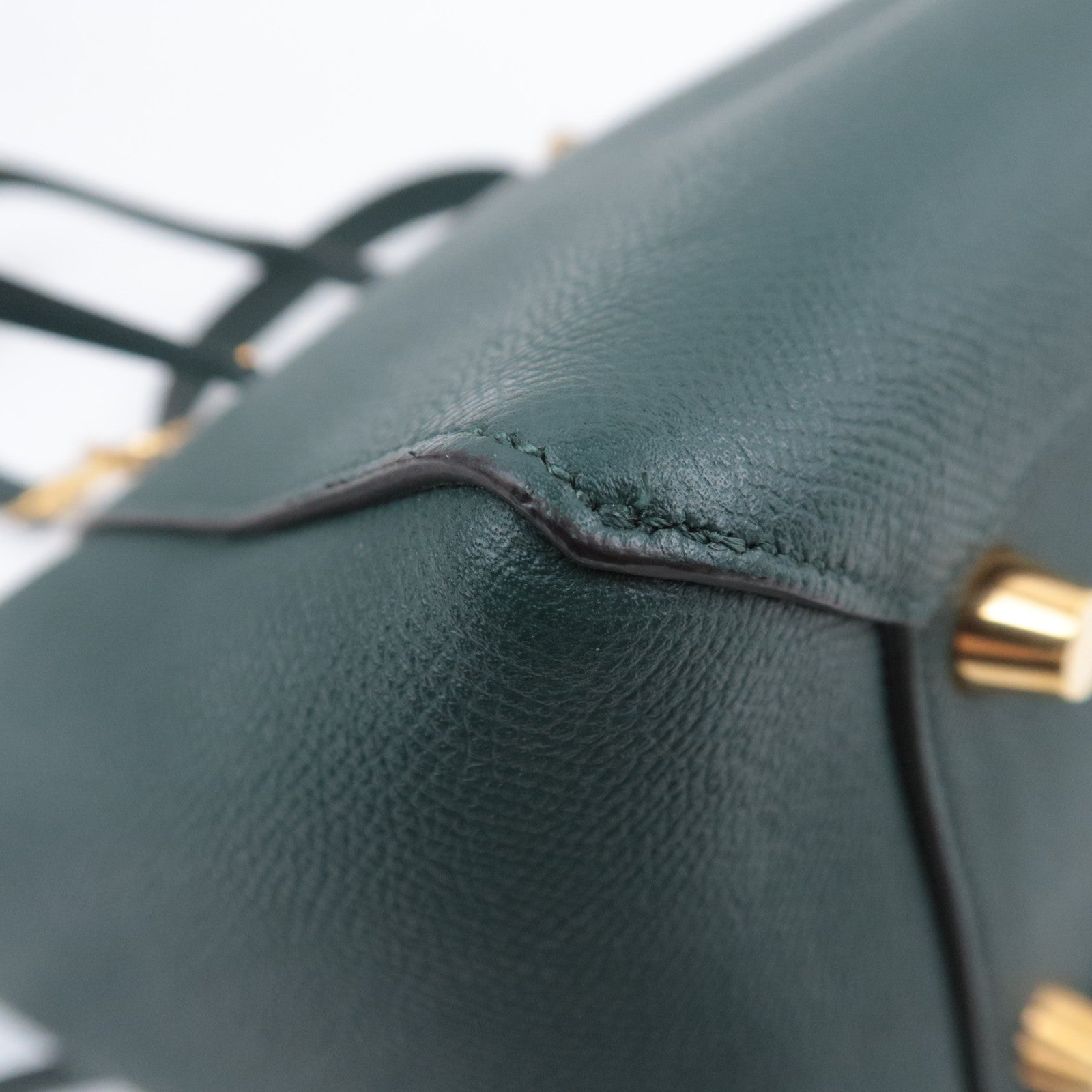 CELINE Belt Bag Mini 2Way Leather Handbag Green