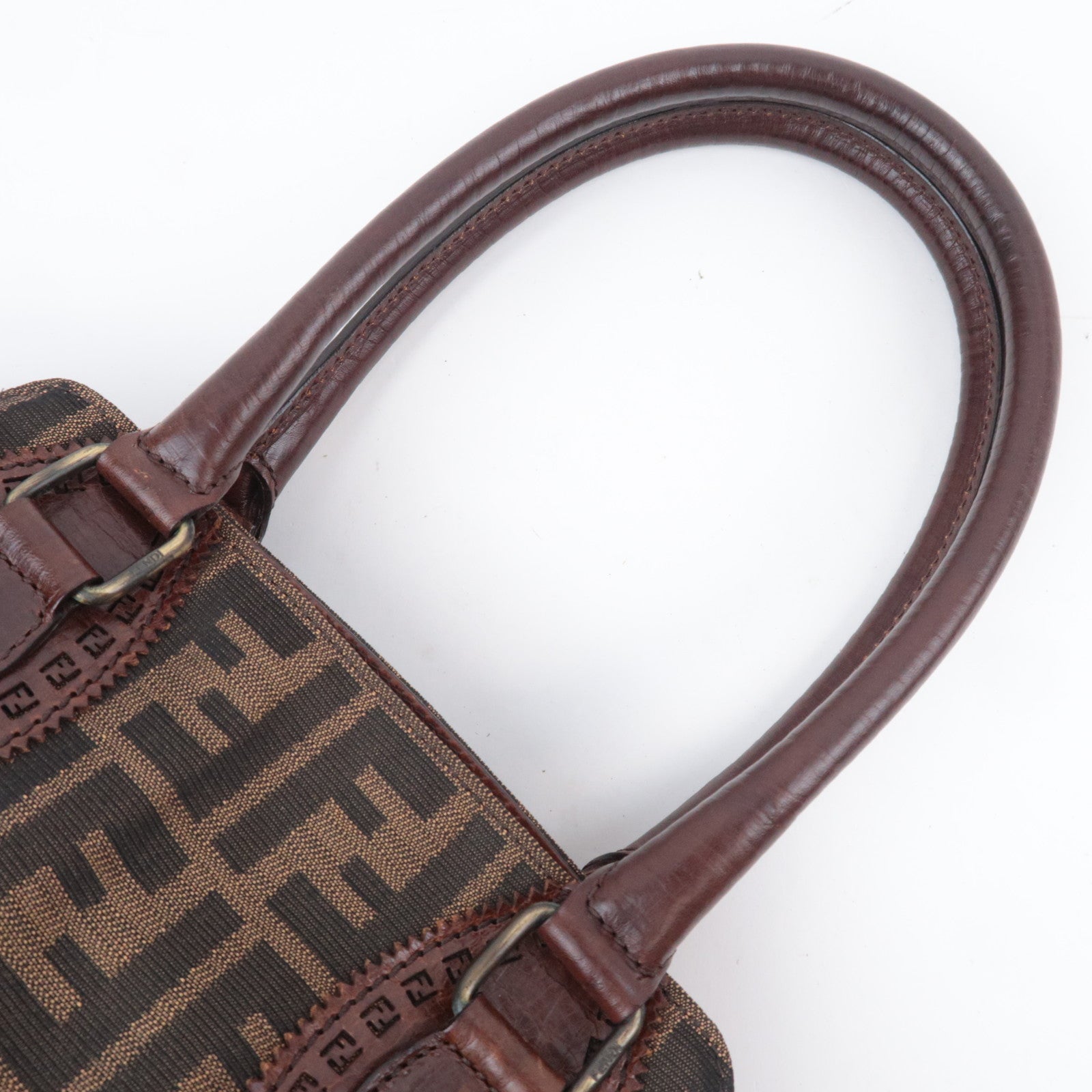 FENDI Zucca Ethonico Canvas Shoulder Bag 8BN157