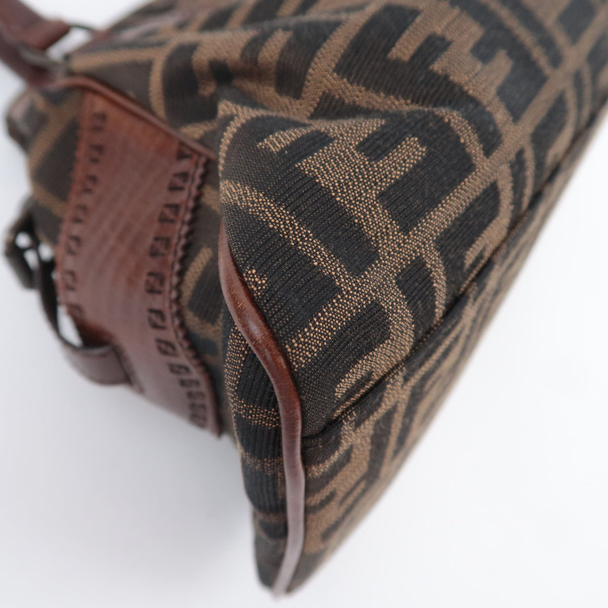 FENDI Zucca Ethonico Canvas Shoulder Bag 8BN157