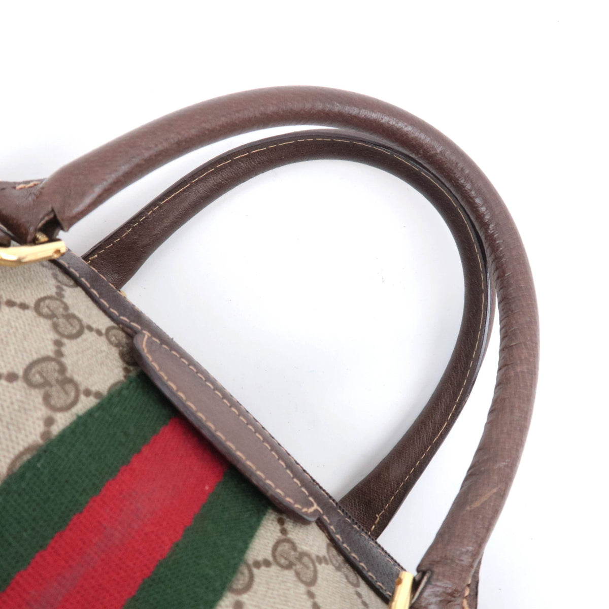 GUCCI Old Gucci Sherry GG Plus Boston Bag