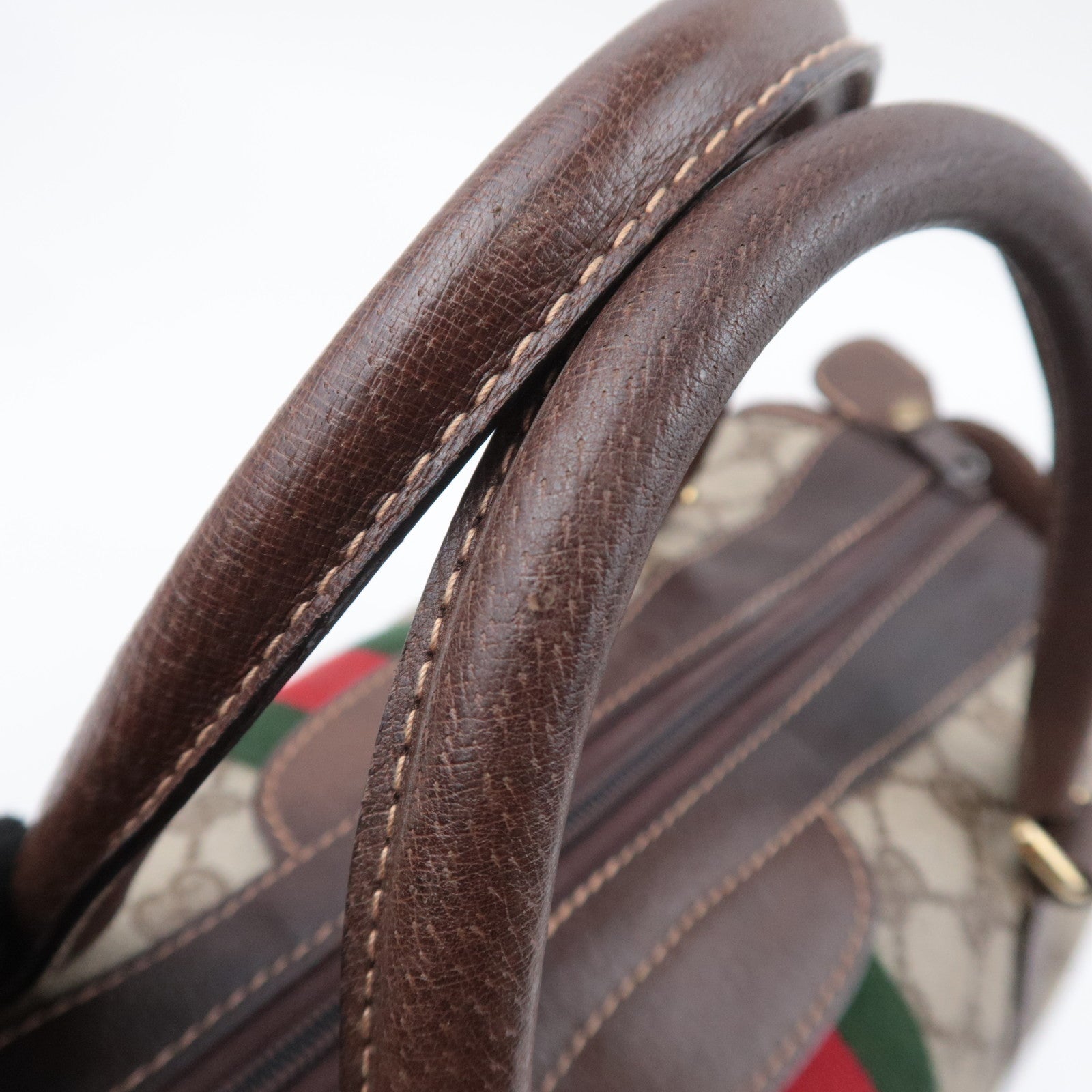GUCCI Old Gucci Sherry GG Plus Boston Bag