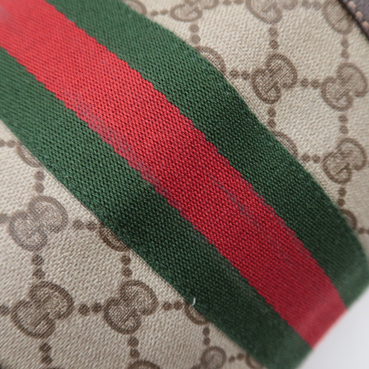 GUCCI Old Gucci Sherry GG Plus Boston Bag