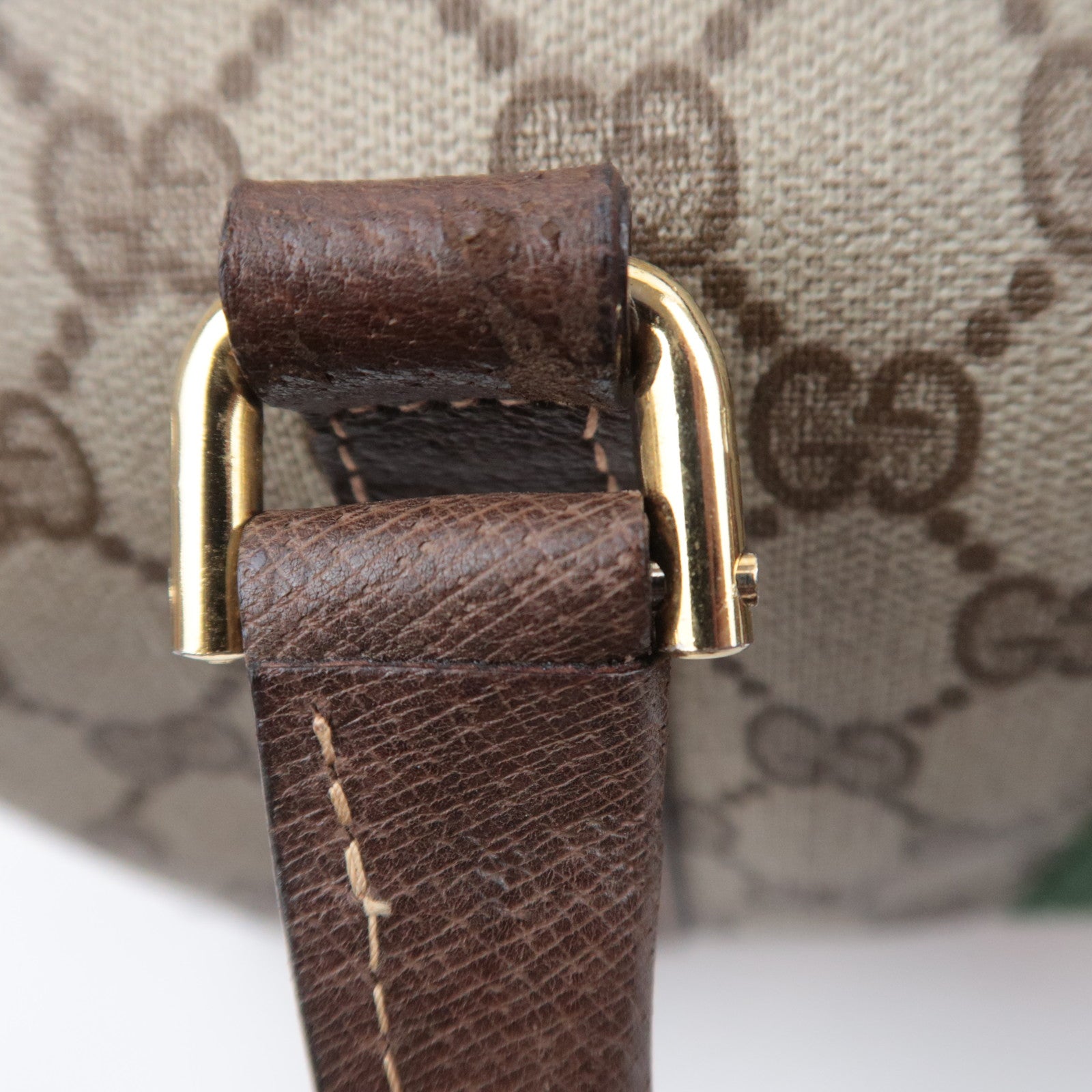 GUCCI Old Gucci Sherry GG Plus Boston Bag