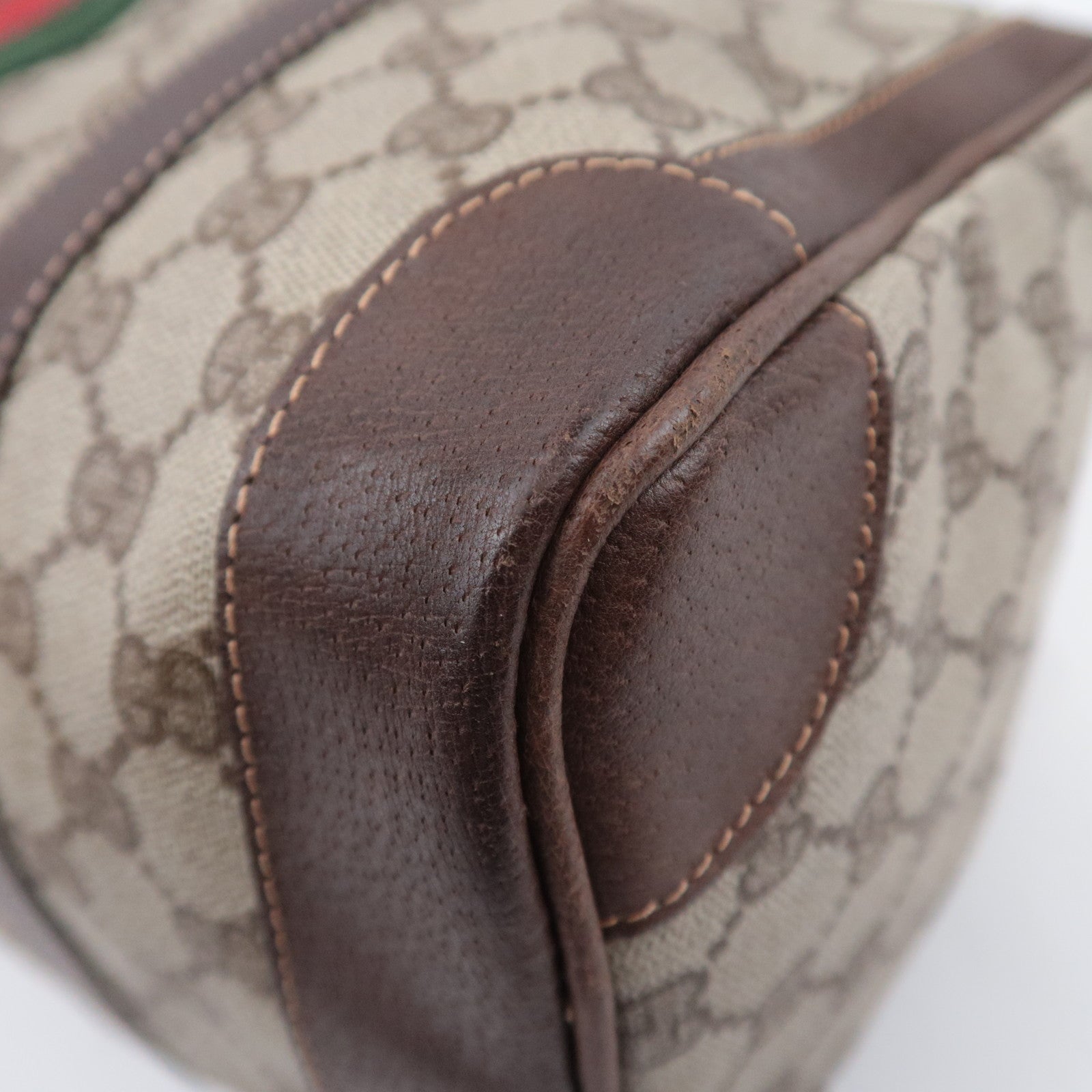 GUCCI Old Gucci Sherry GG Plus Boston Bag