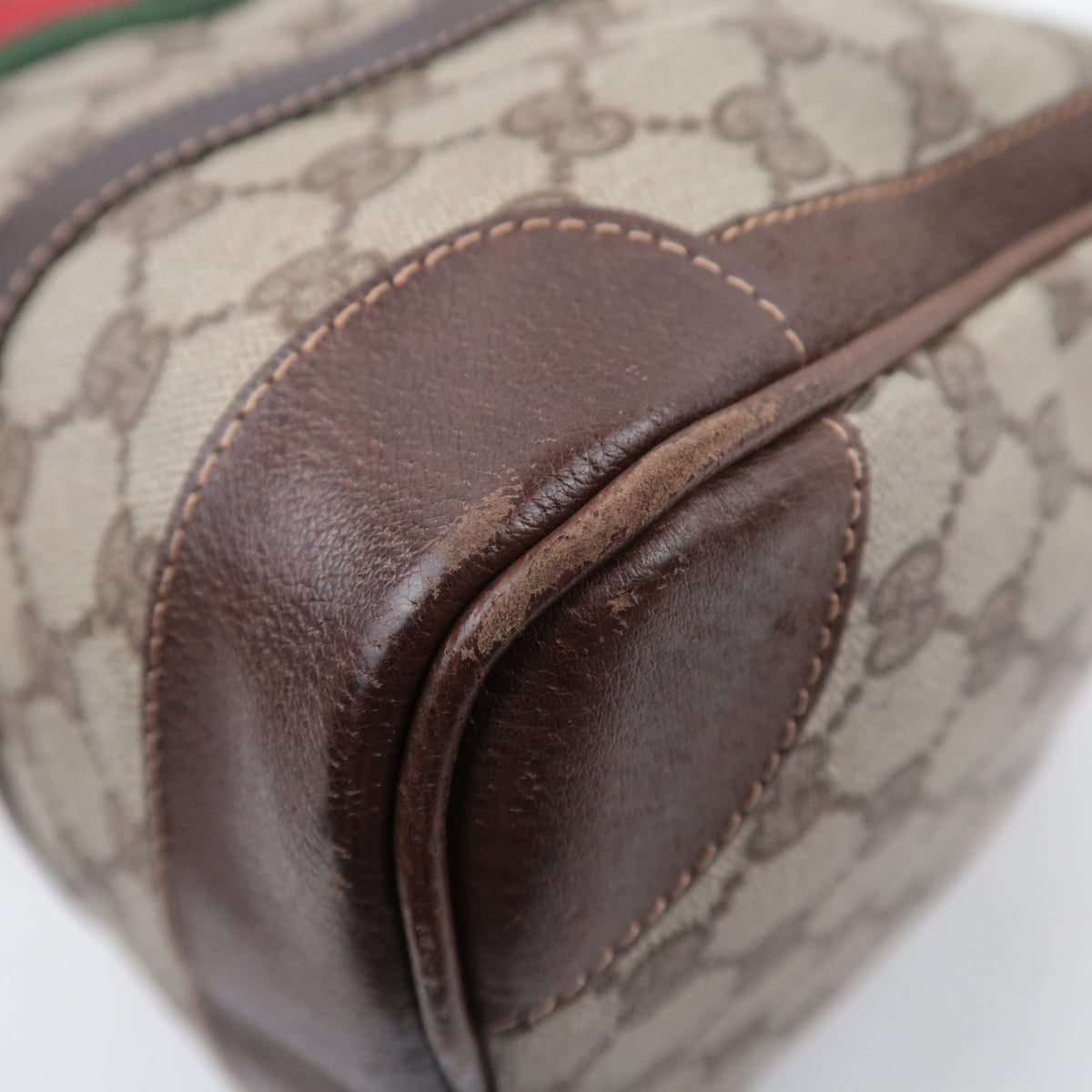 GUCCI Old Gucci Sherry GG Plus Boston Bag