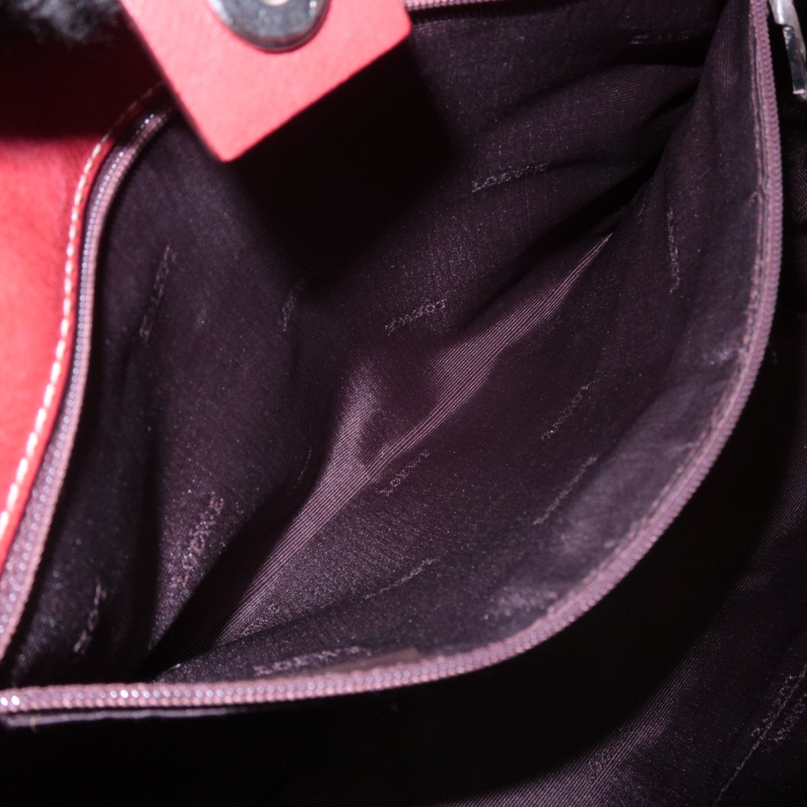 LOEWE Anagram Fusta Leather Tote Bag Red