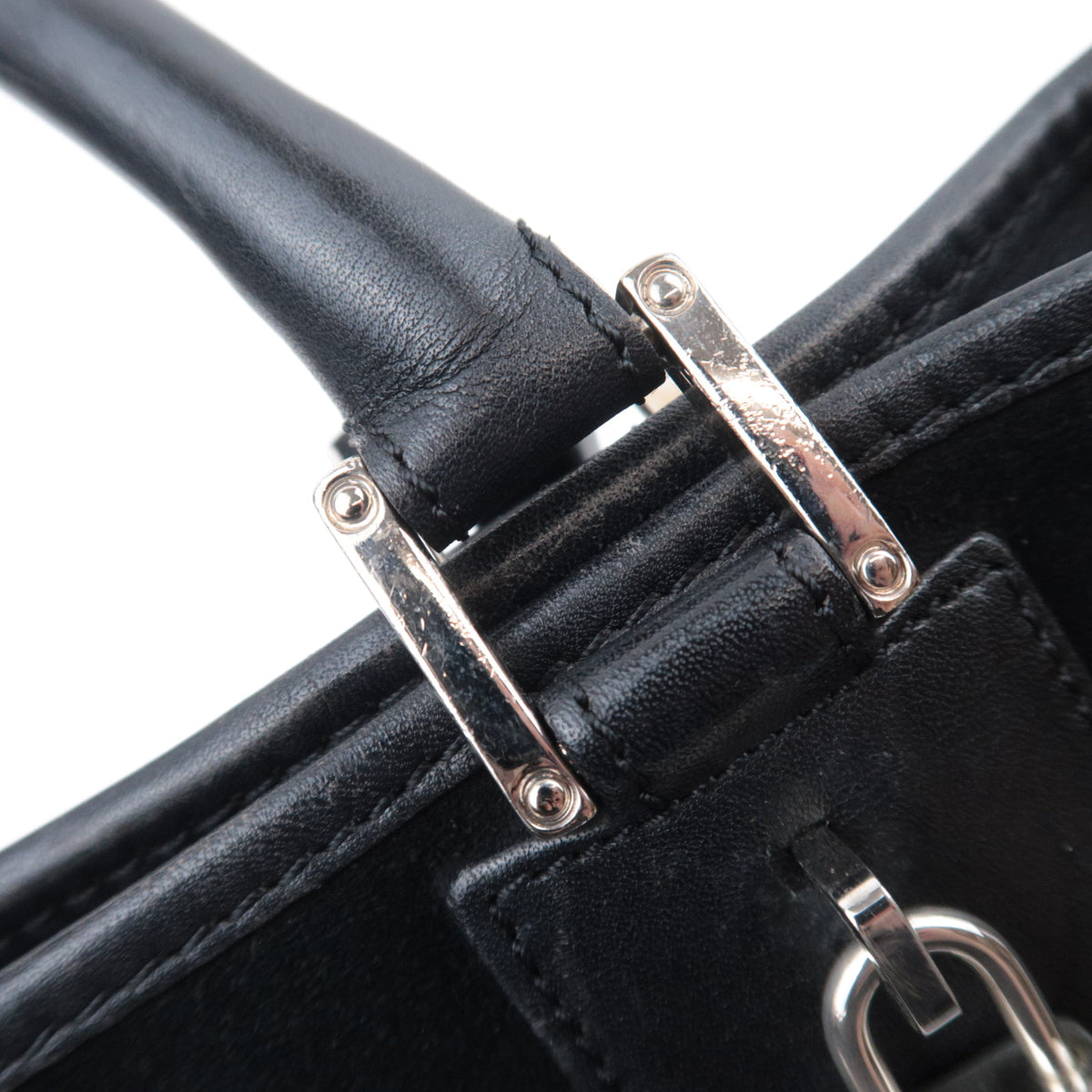 LOEWE Anagram Fusta Suede Tote Bag Black
