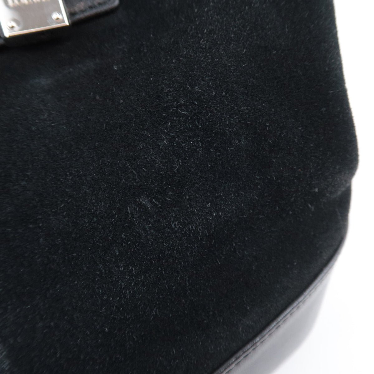 LOEWE Anagram Fusta Suede Tote Bag Black