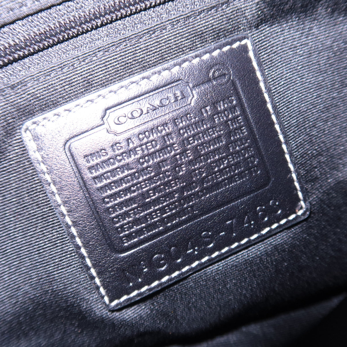 COACH Leather One Shoulder Bag Black 7463