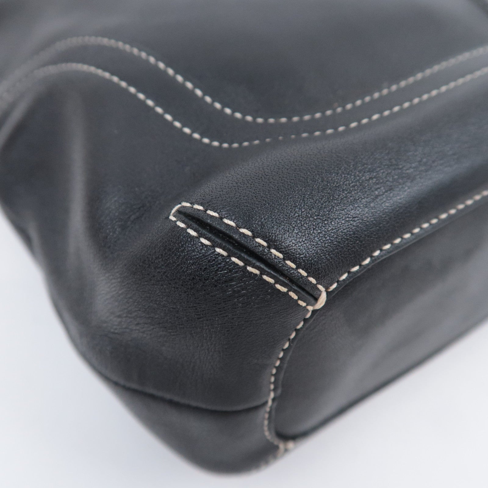 COACH Leather One Shoulder Bag Black 7463