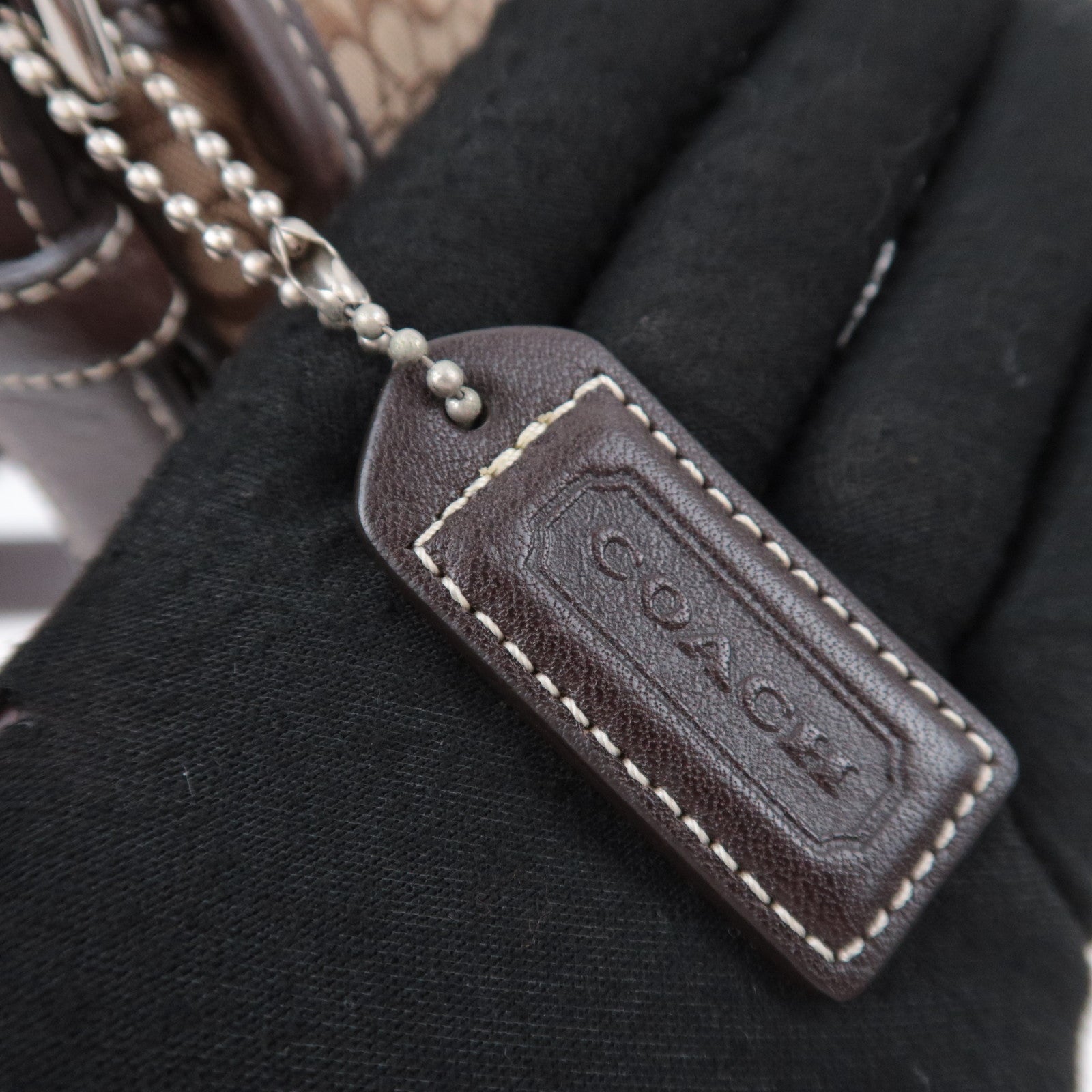 COACH Signature Canvas Shoulder Bag Brown 6376
