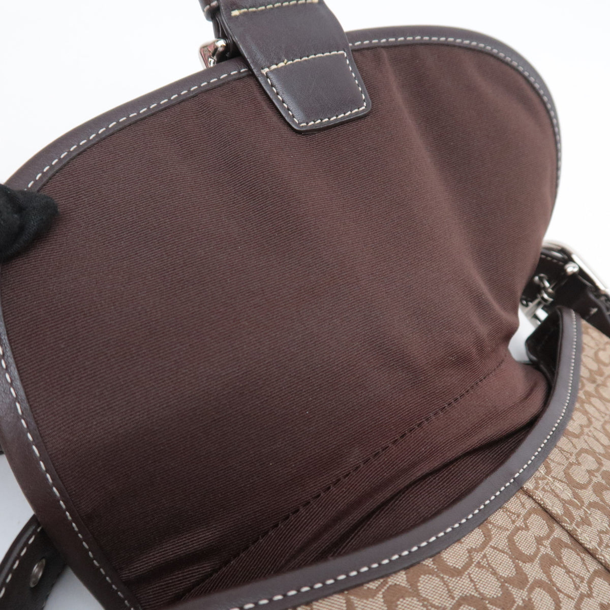 COACH Signature Canvas Shoulder Bag Brown 6376