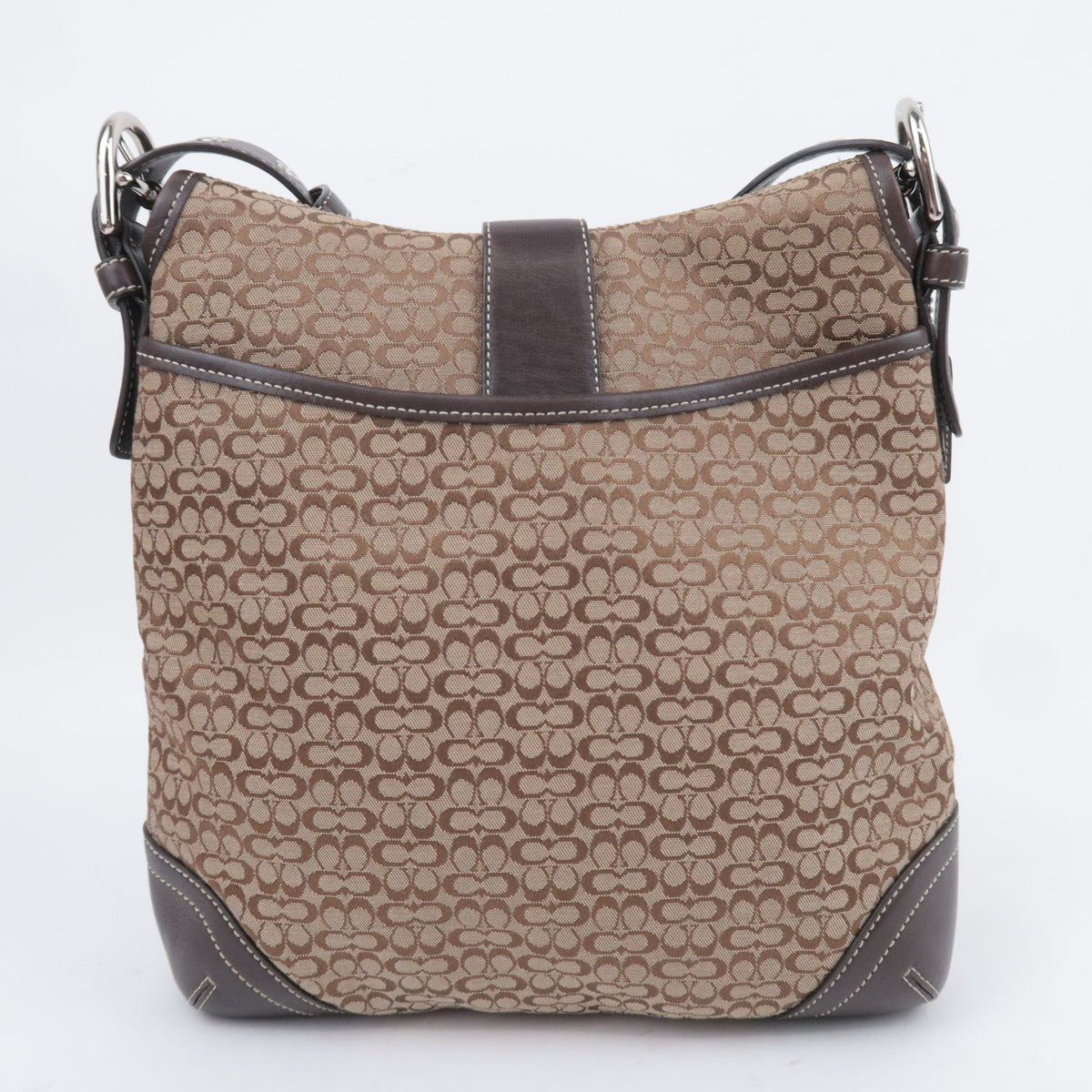 COACH Signature Canvas Shoulder Bag Brown 6376