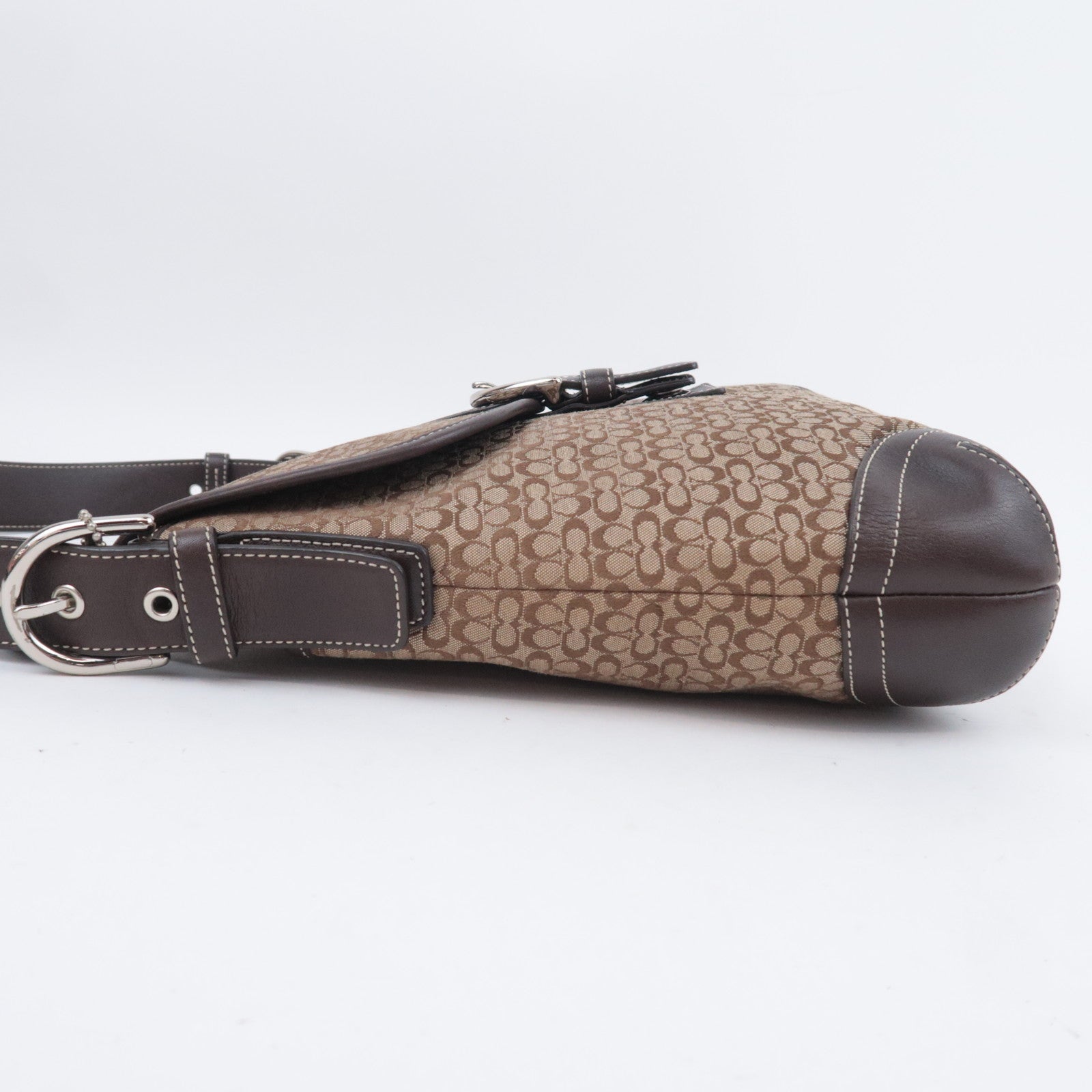 COACH Signature Canvas Shoulder Bag Brown 6376