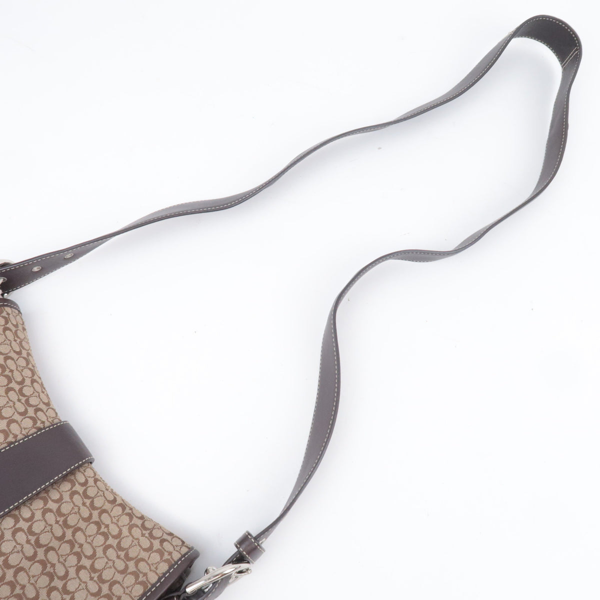 COACH Signature Canvas Shoulder Bag Brown 6376