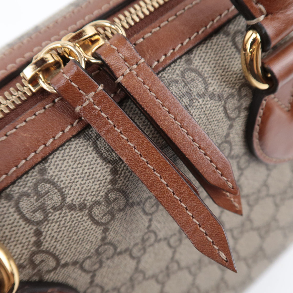 GUCCI GG Supreme Boston Bag Beige