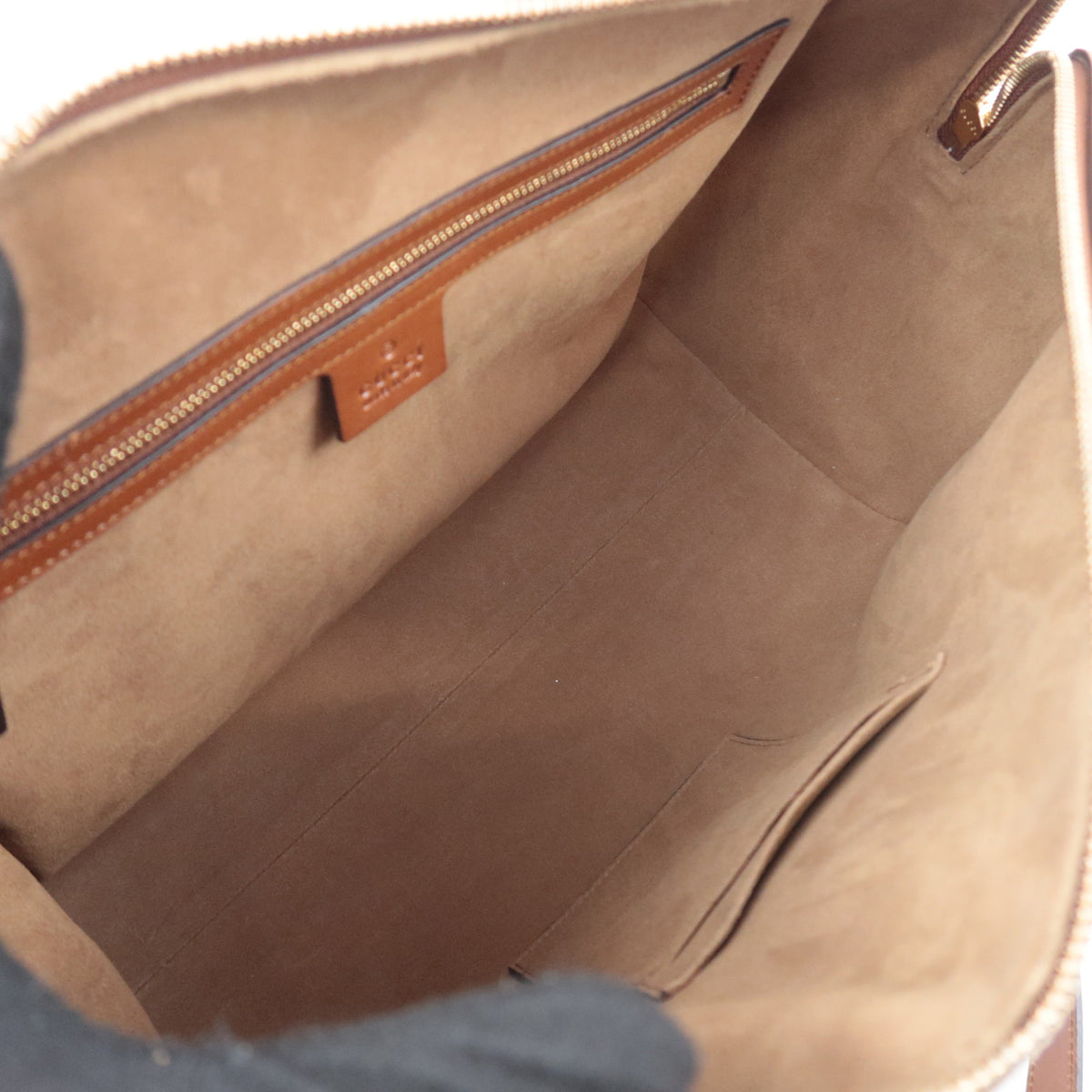 GUCCI GG Supreme Boston Bag Beige