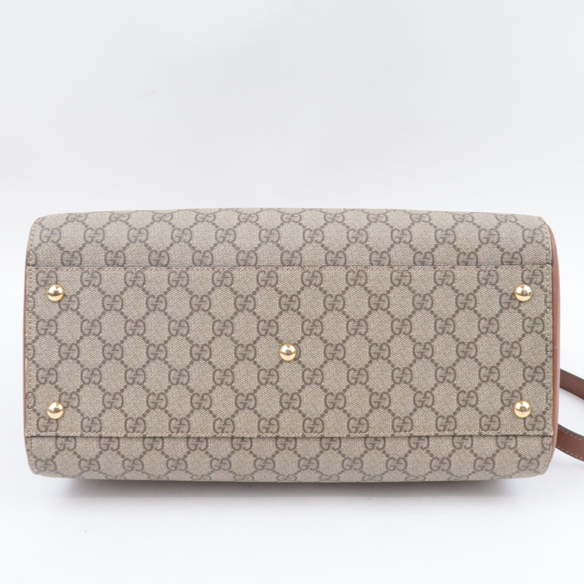 GUCCI GG Supreme Boston Bag Beige