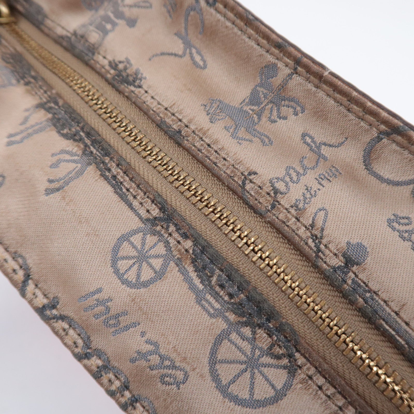 COACH Patchwork Canvas Tote Bag Gold Multicolor F17098