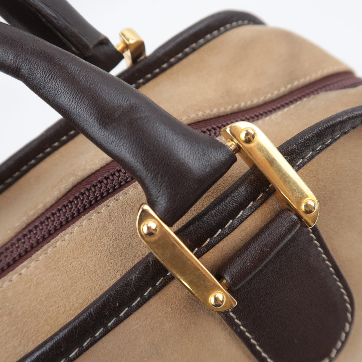 LOEWE Amazona 32 Suede Handbag Beige